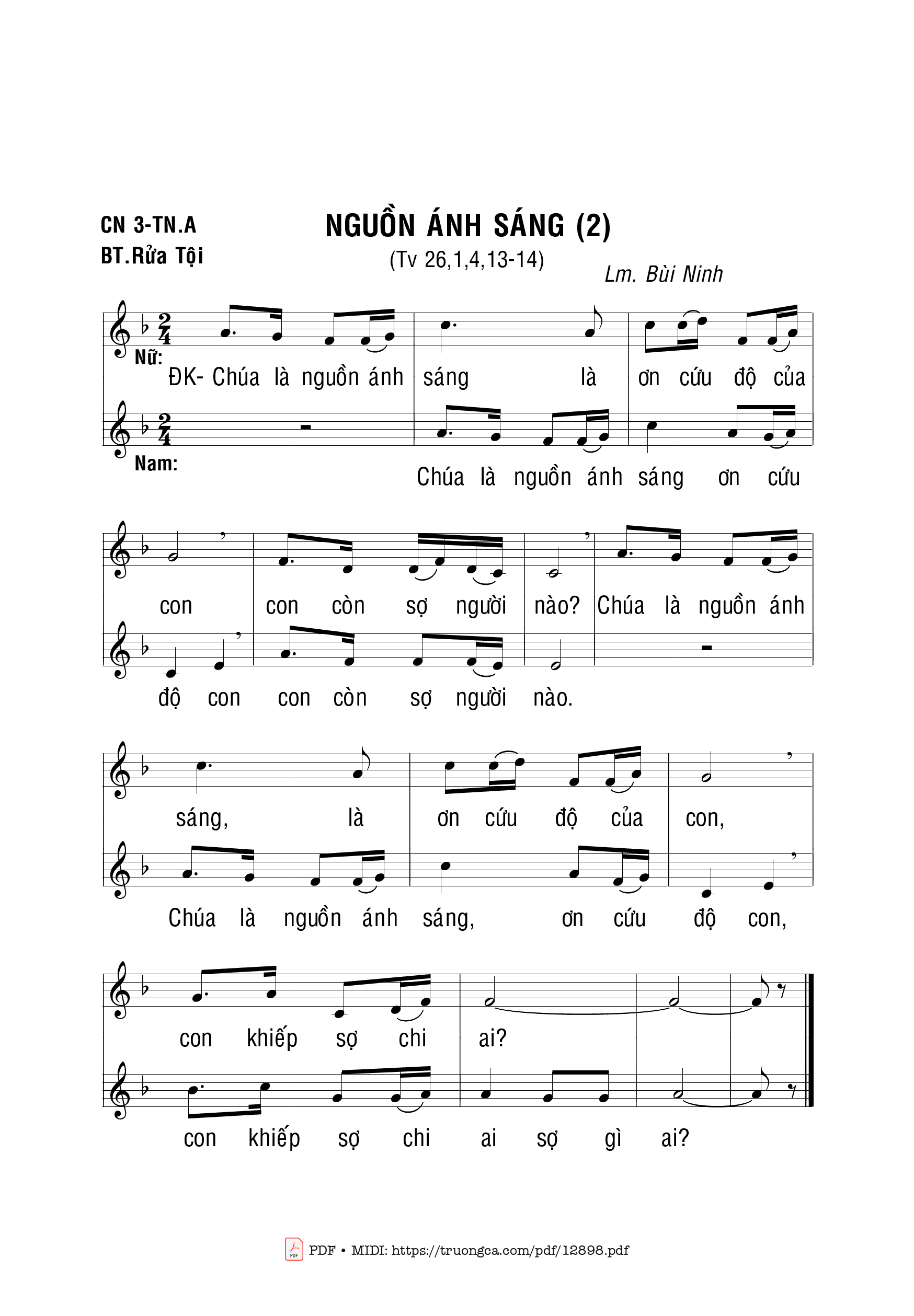 Thánh Vịnh 26, Nguồn ánh Sáng 2