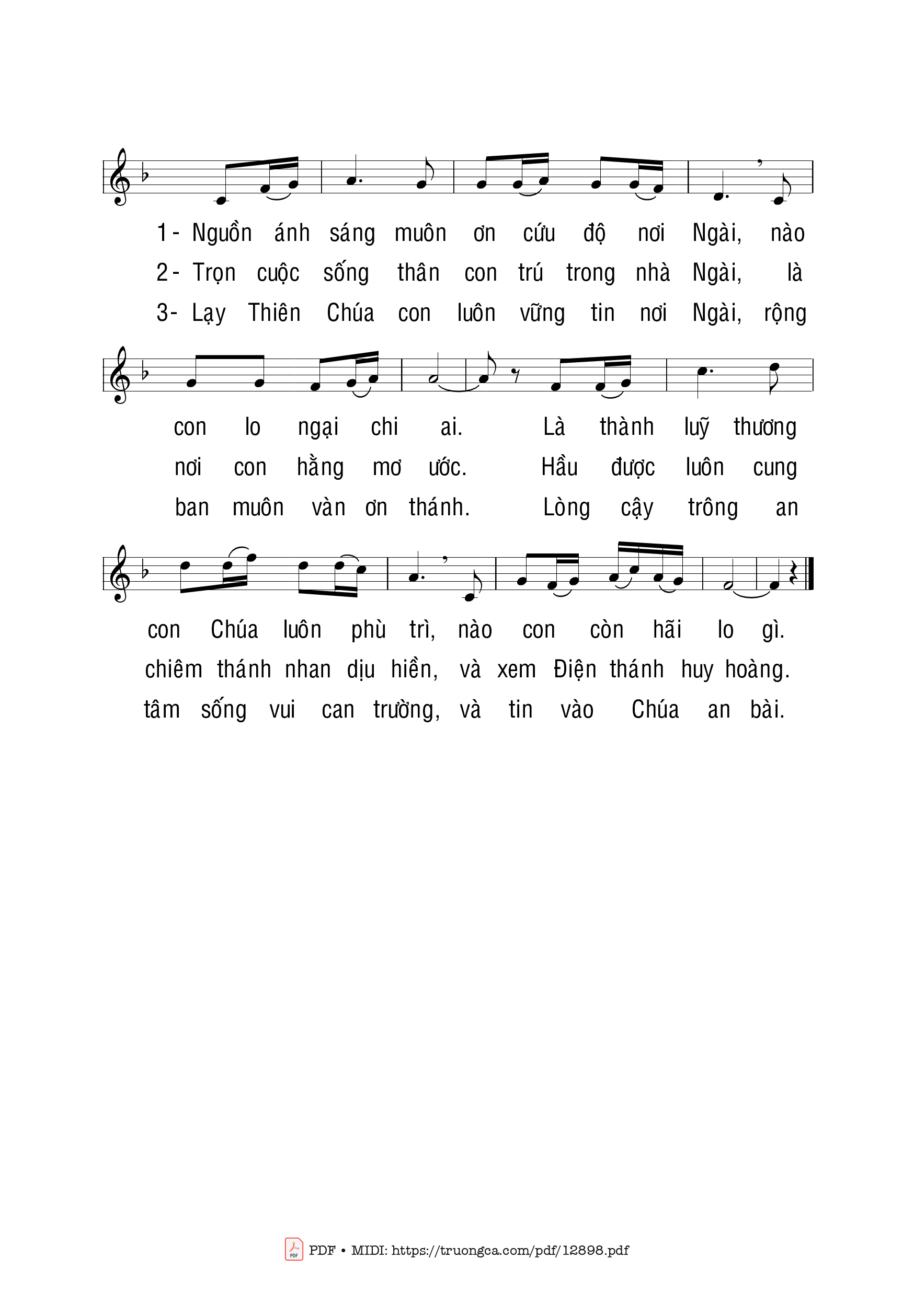 Page 2 of Sheet music PDF Thánh Vịnh 26, Nguồn ánh Sáng 2 - Bùi Ninh
