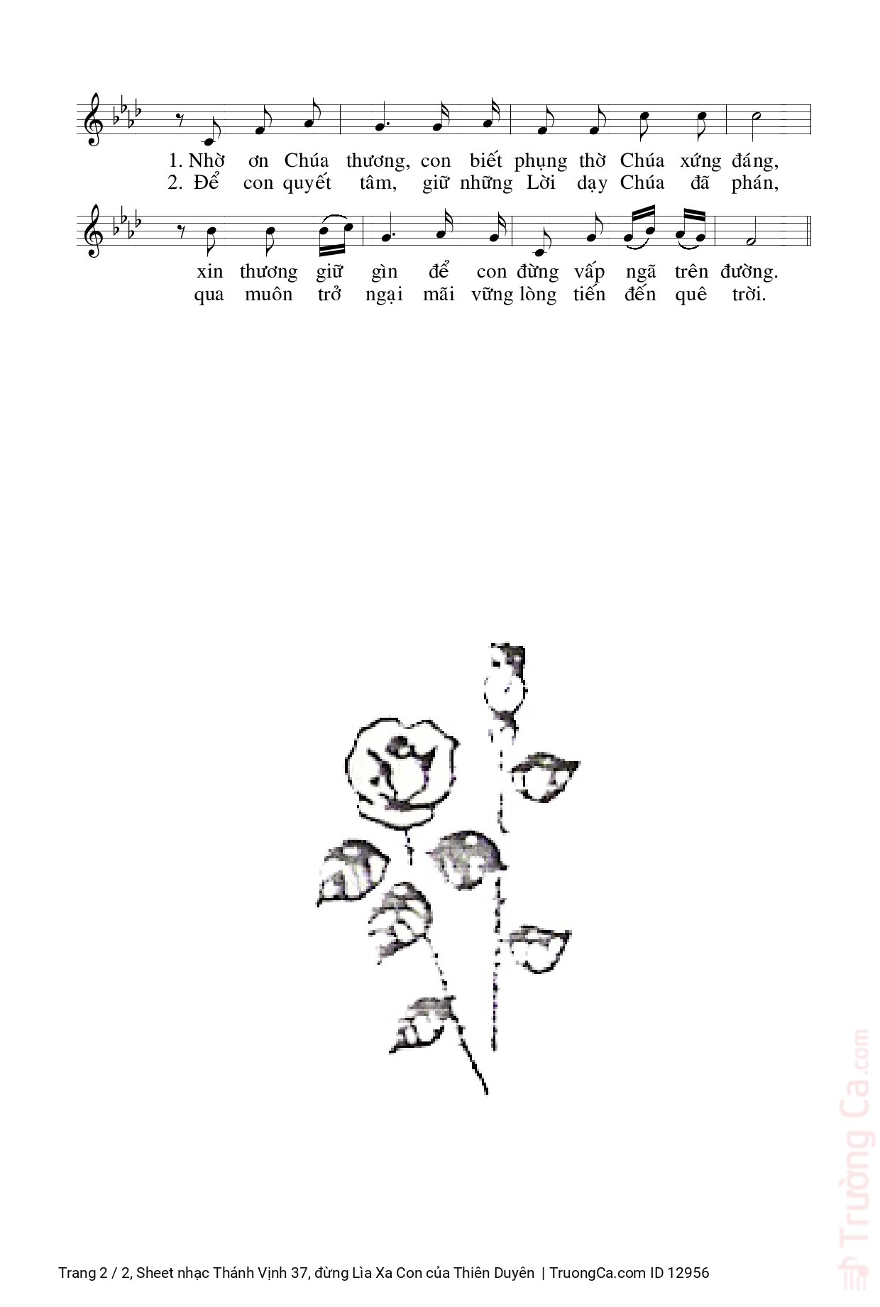 Page 2 of Sheet music PDF Thánh Vịnh 37, đừng Lìa Xa Con - Thiên Duyên
