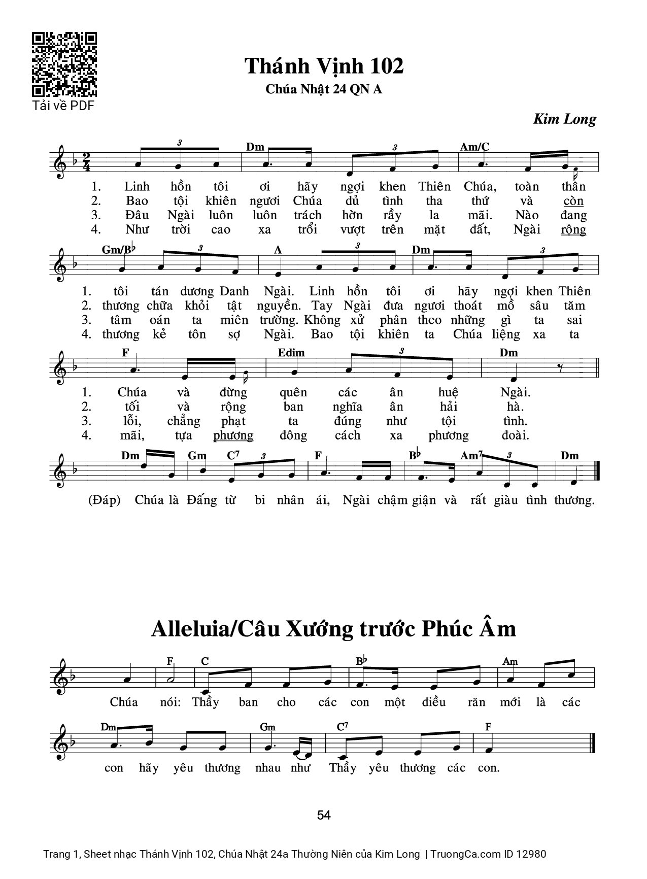 Linh hồn tôi ơi hãy ngợi khen Thiên Chúa, Trang 4