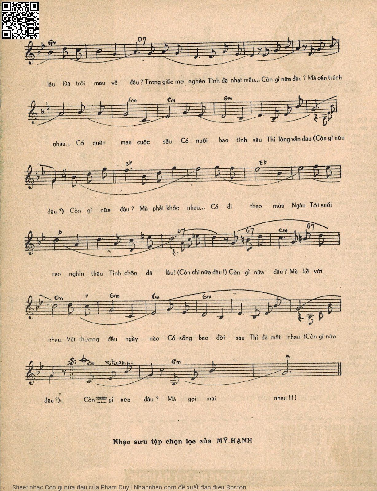 Page 3 of Sheet music PDF Còn gì nữa đâu - Phạm Duy