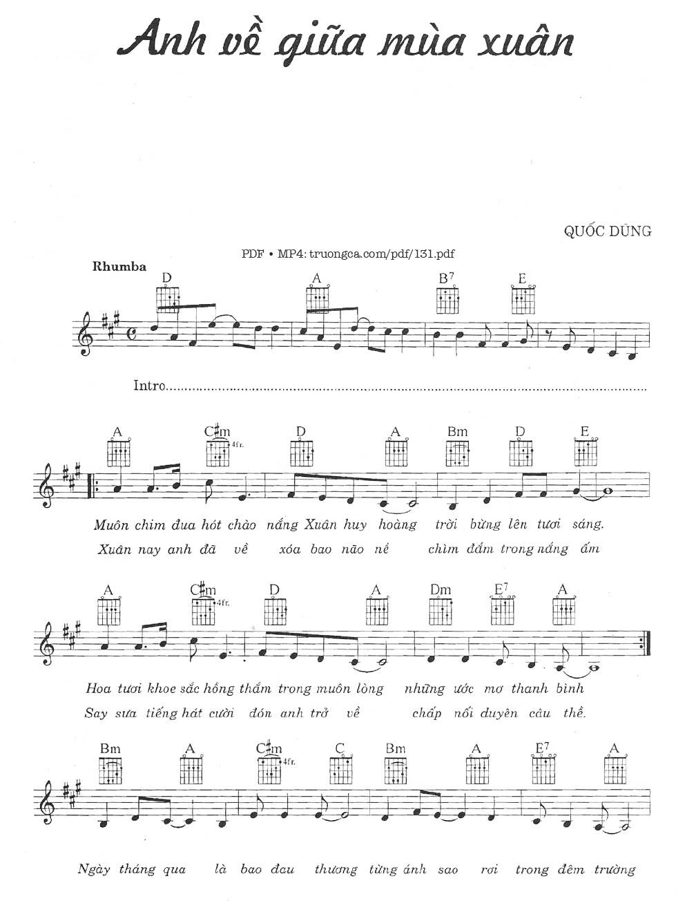 Anh về giữa mùa xuân