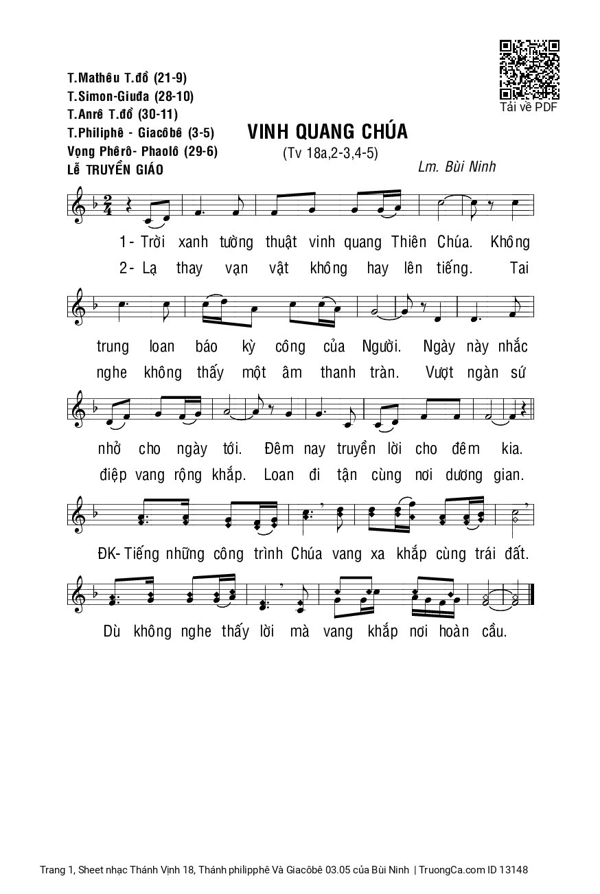 Trời xanh tường thuật vinh quang Thiên Chúa, Trang 3