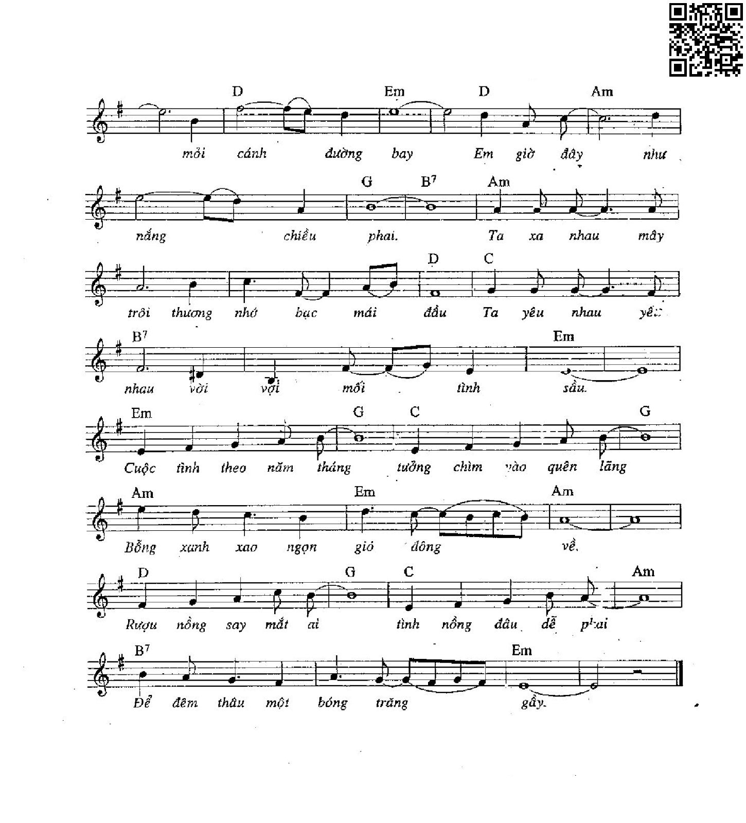 Page 2 of Sheet music PDF Còn mãi mùa đông - Nguyễn Nam