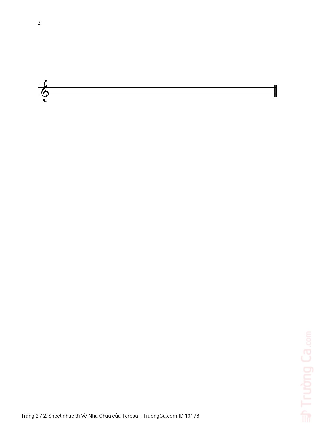 Page 2 of Sheet music PDF đi Về Nhà Chúa - Têrêsa