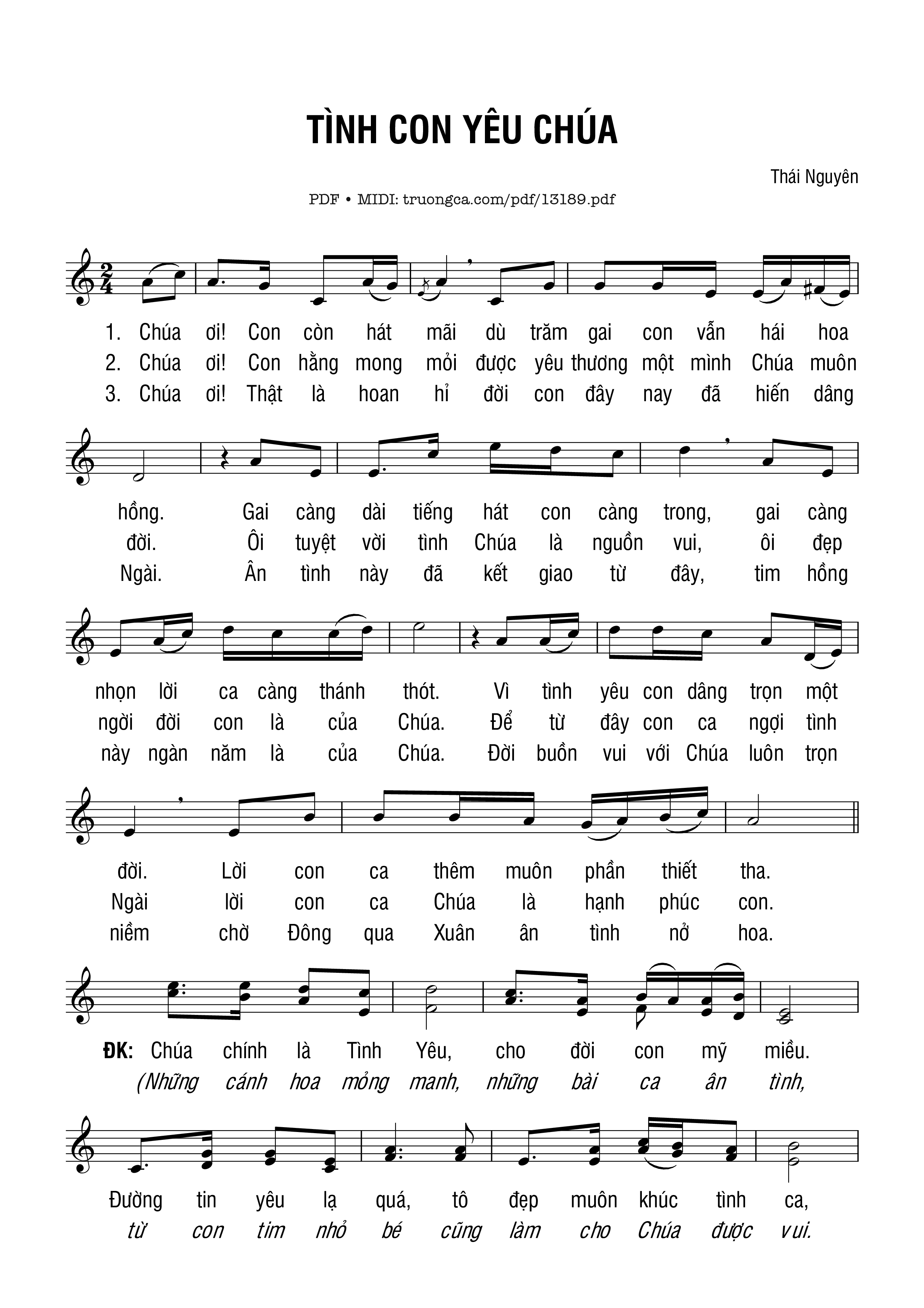 Tình Con Yêu Chúa