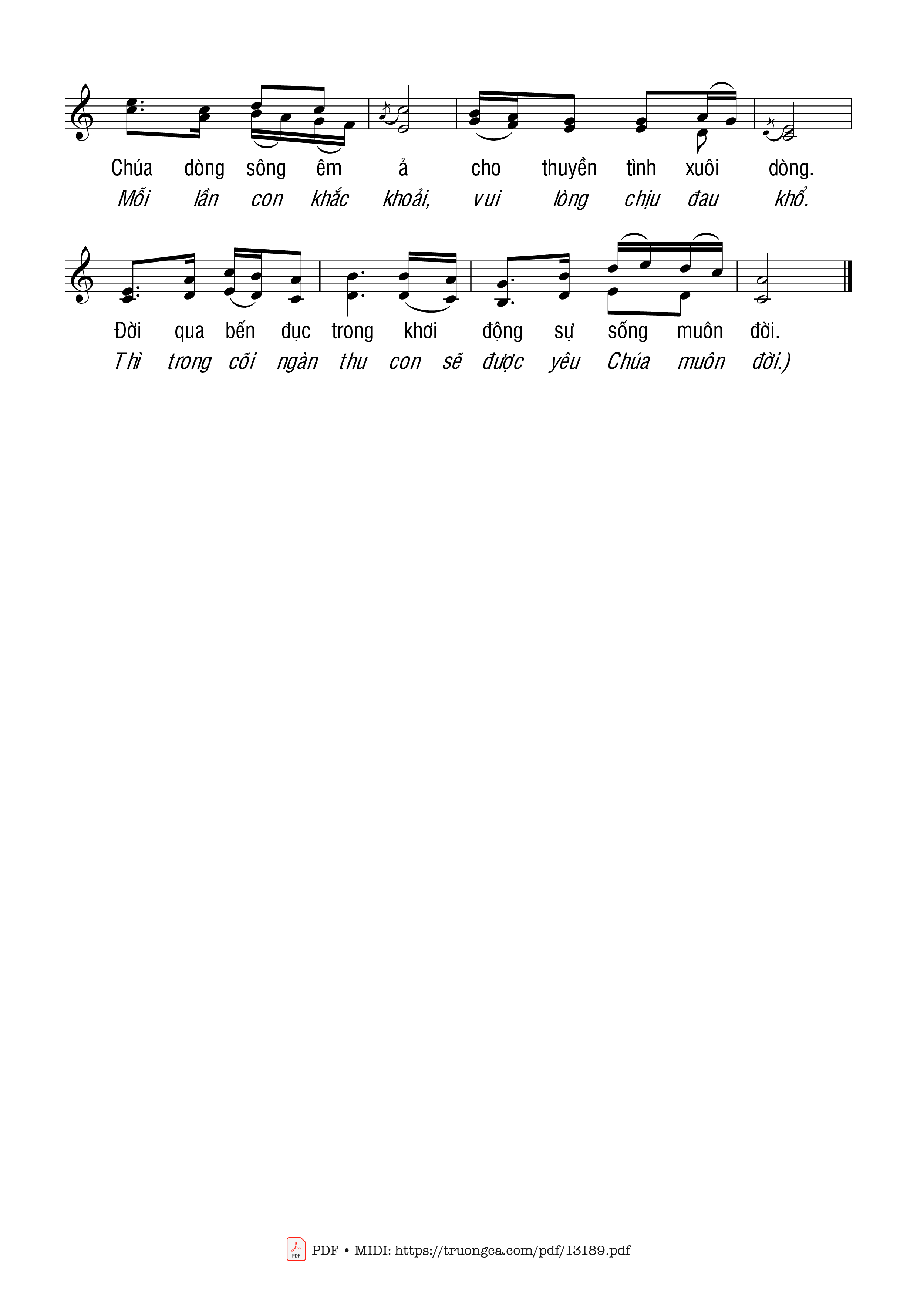 Page 2 of Sheet music PDF Tình Con Yêu Chúa - Thái Nguyên