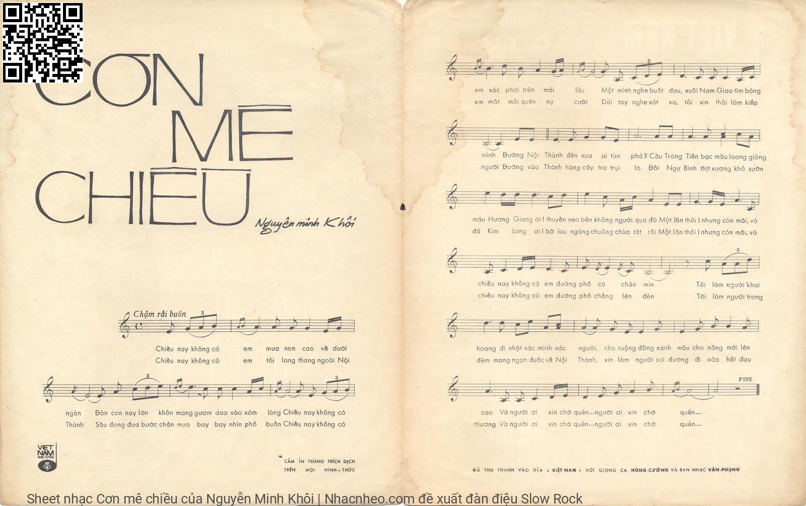 Page 2 of Sheet music PDF Cơn mê chiều - Nguyễn Minh Khôi