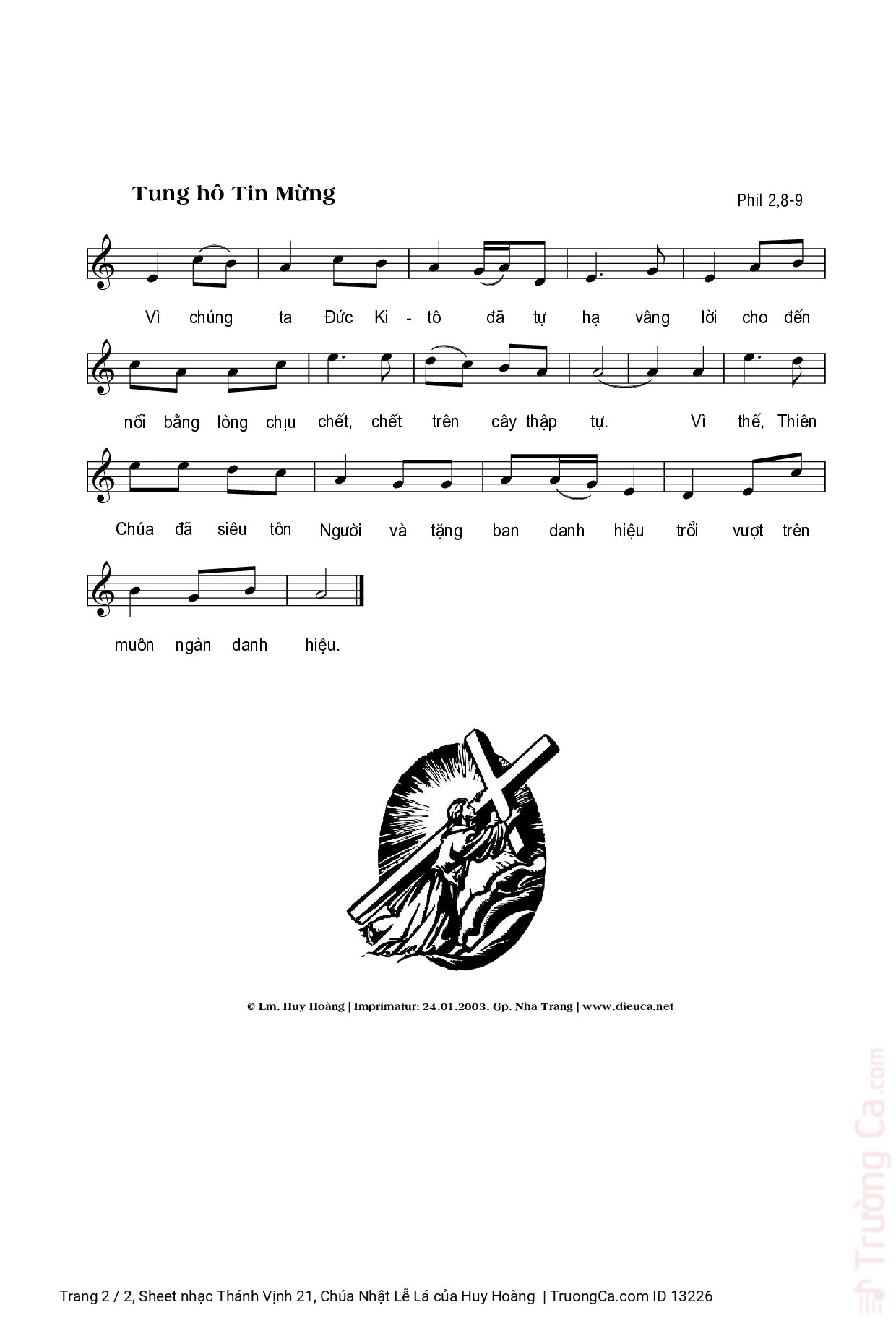 Page 2 of Sheet music PDF Thánh Vịnh 21, Chúa Nhật Lễ Lá - Huy Hoàng