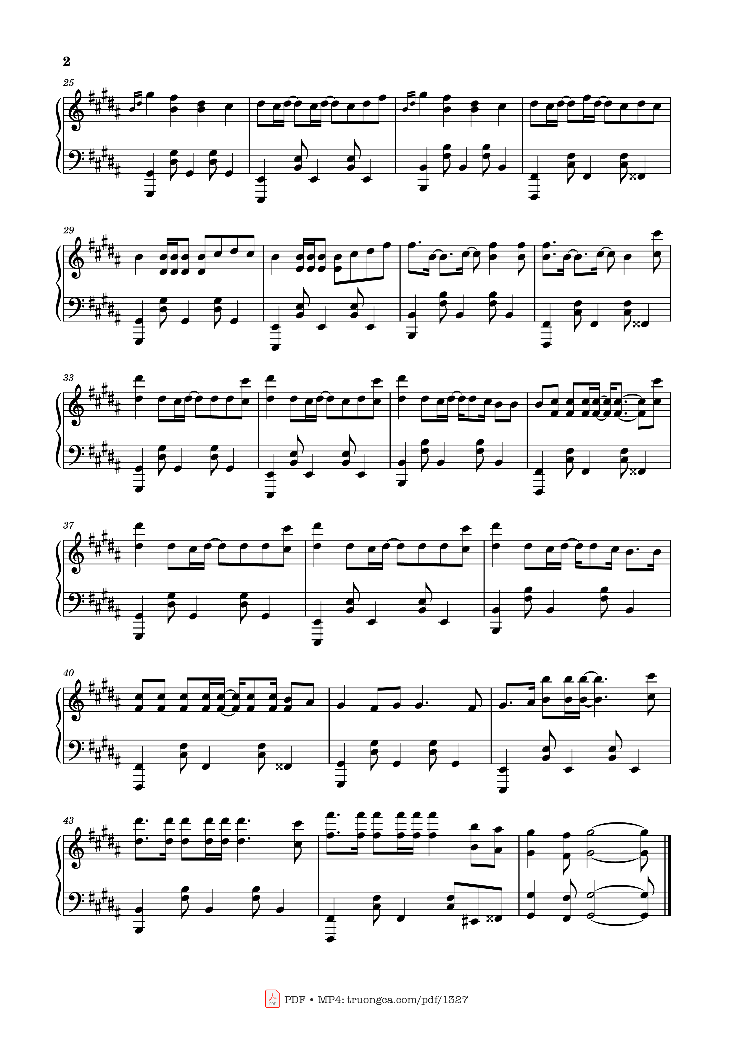 Page 2 of Sheet music PDF Cơn mưa ngang qua Piano - Sơn Tùng M-TP