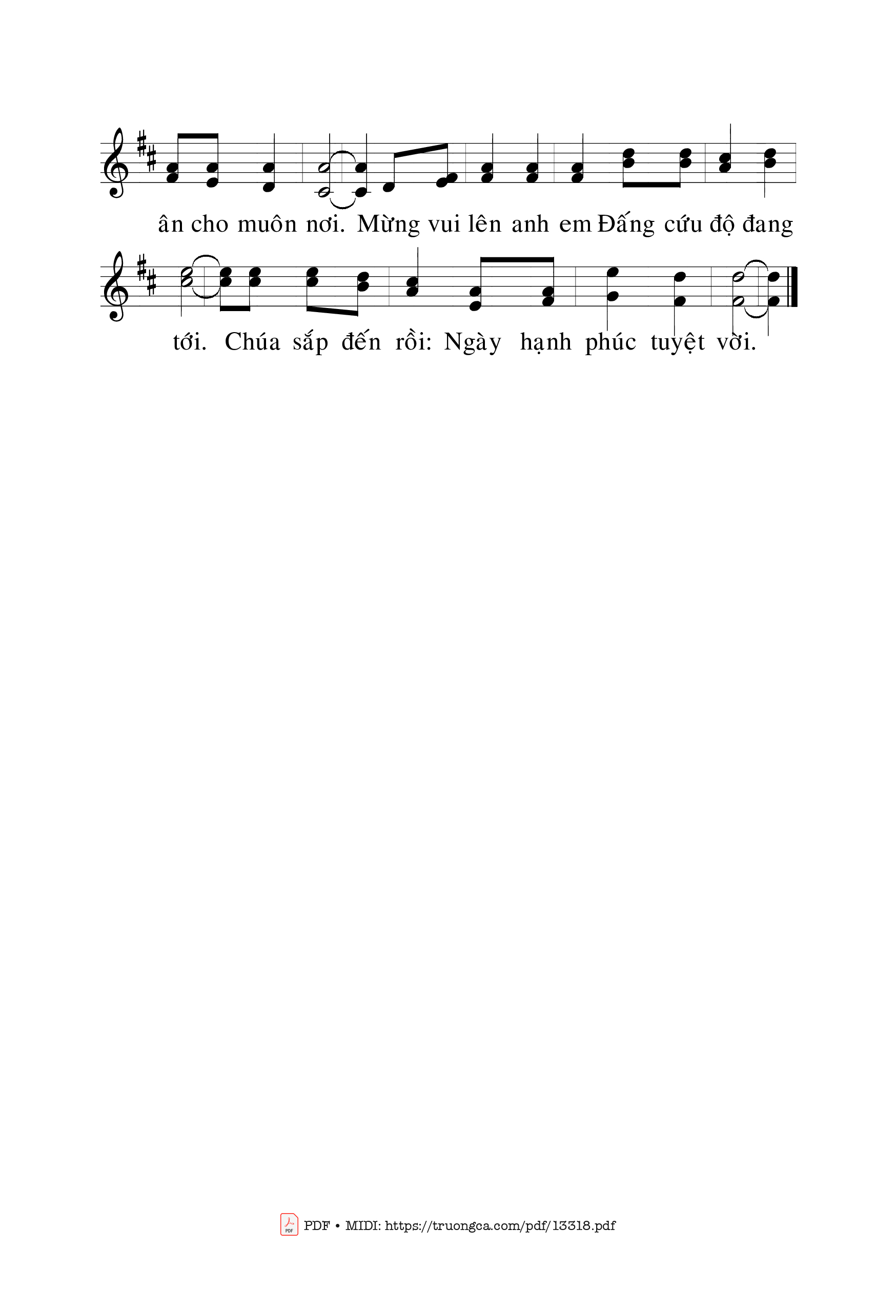Page 2 of Sheet music PDF Hãy Dọn đường - Mi Trầm