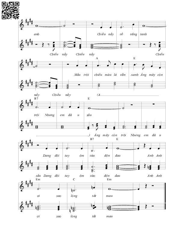 Page 4 of Sheet music PDF Còn nắng trên đồi - Lê Uyên Phương