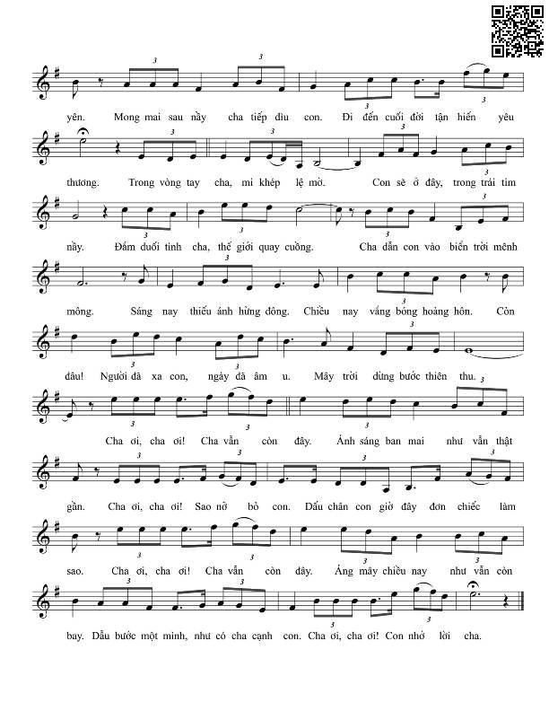 Page 2 of Sheet music PDF Con nhớ lời cha - Vĩnh Điện