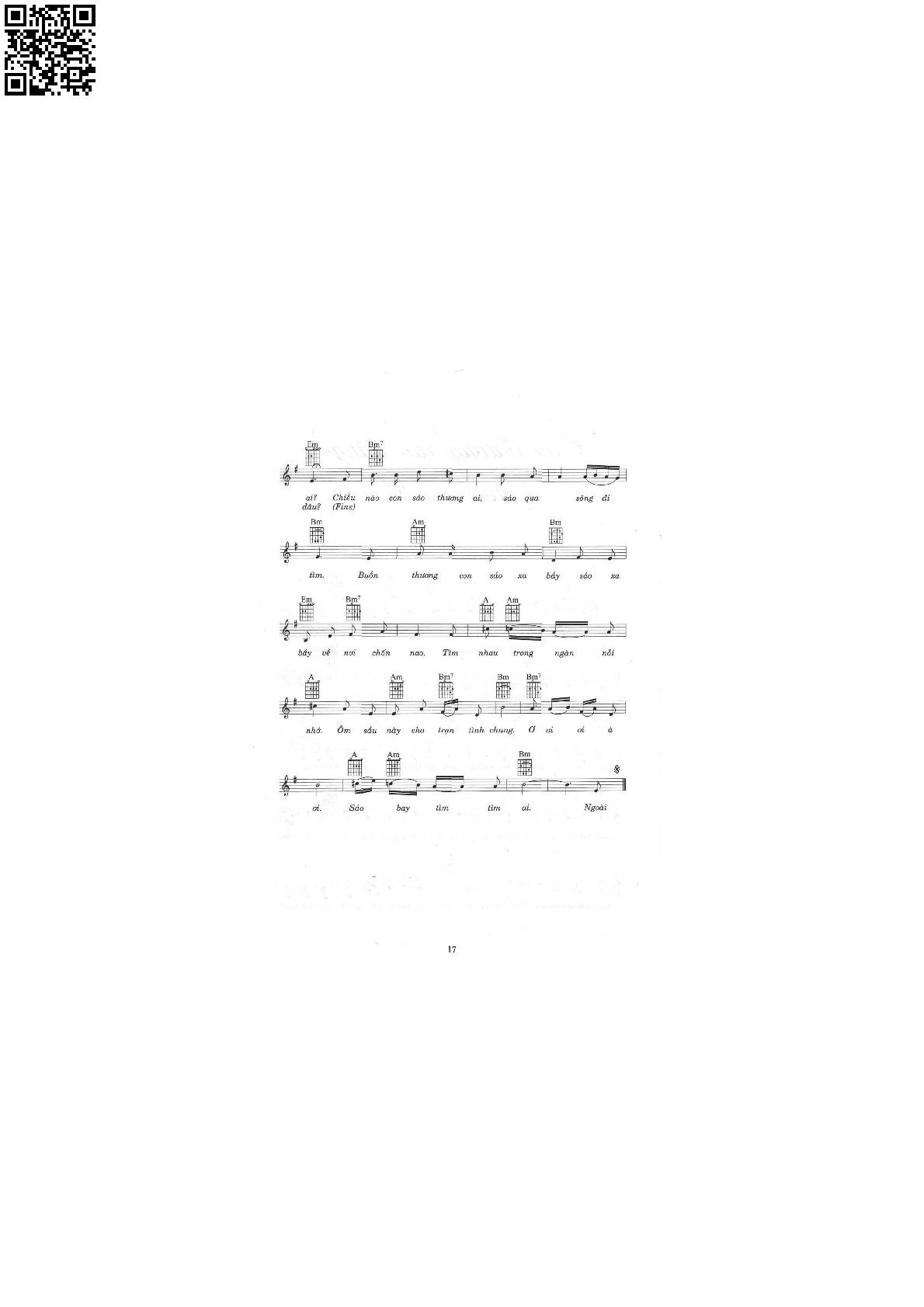 Page 2 of Sheet music PDF Con sáo còn buồn - Tiến Luân