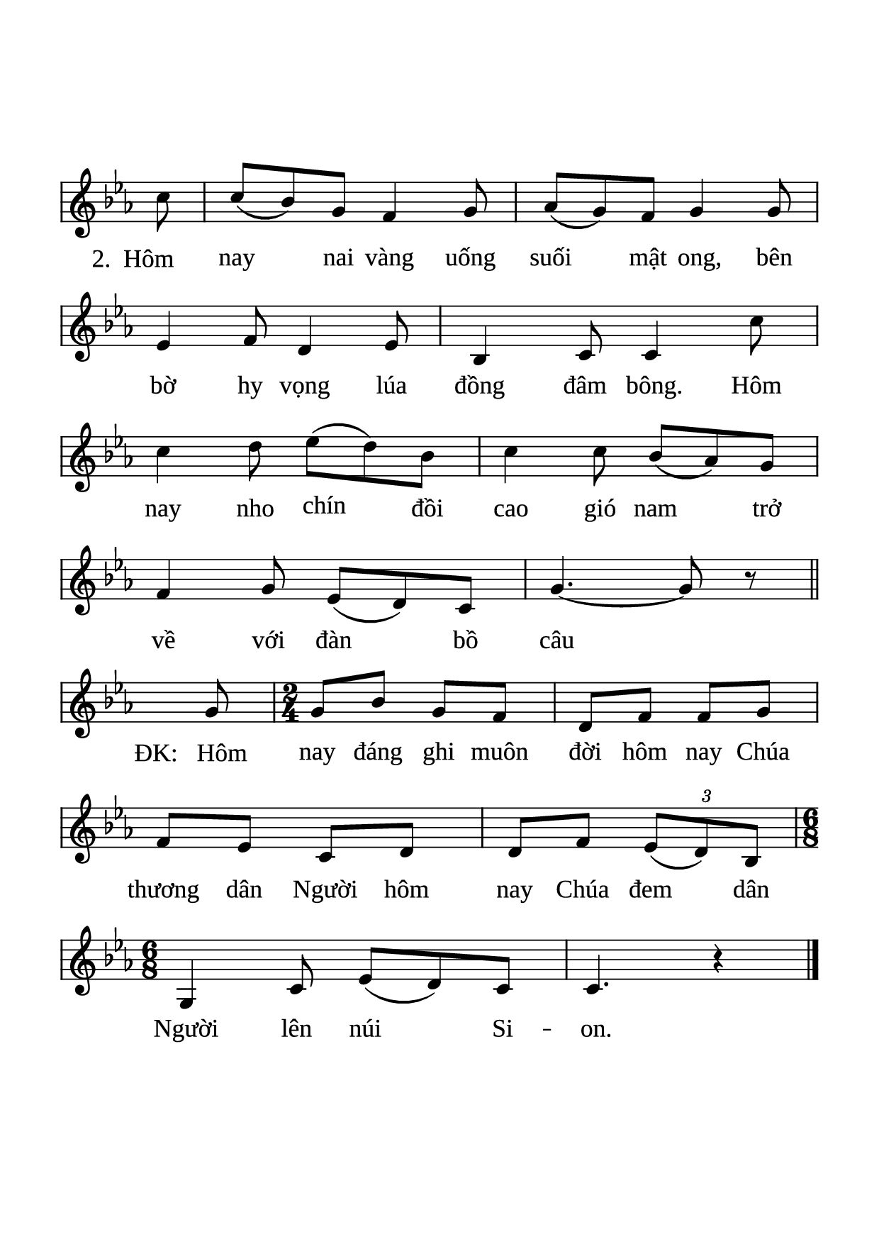 Page 2 of Sheet music PDF Lên Núi Sion - Hùng Lân