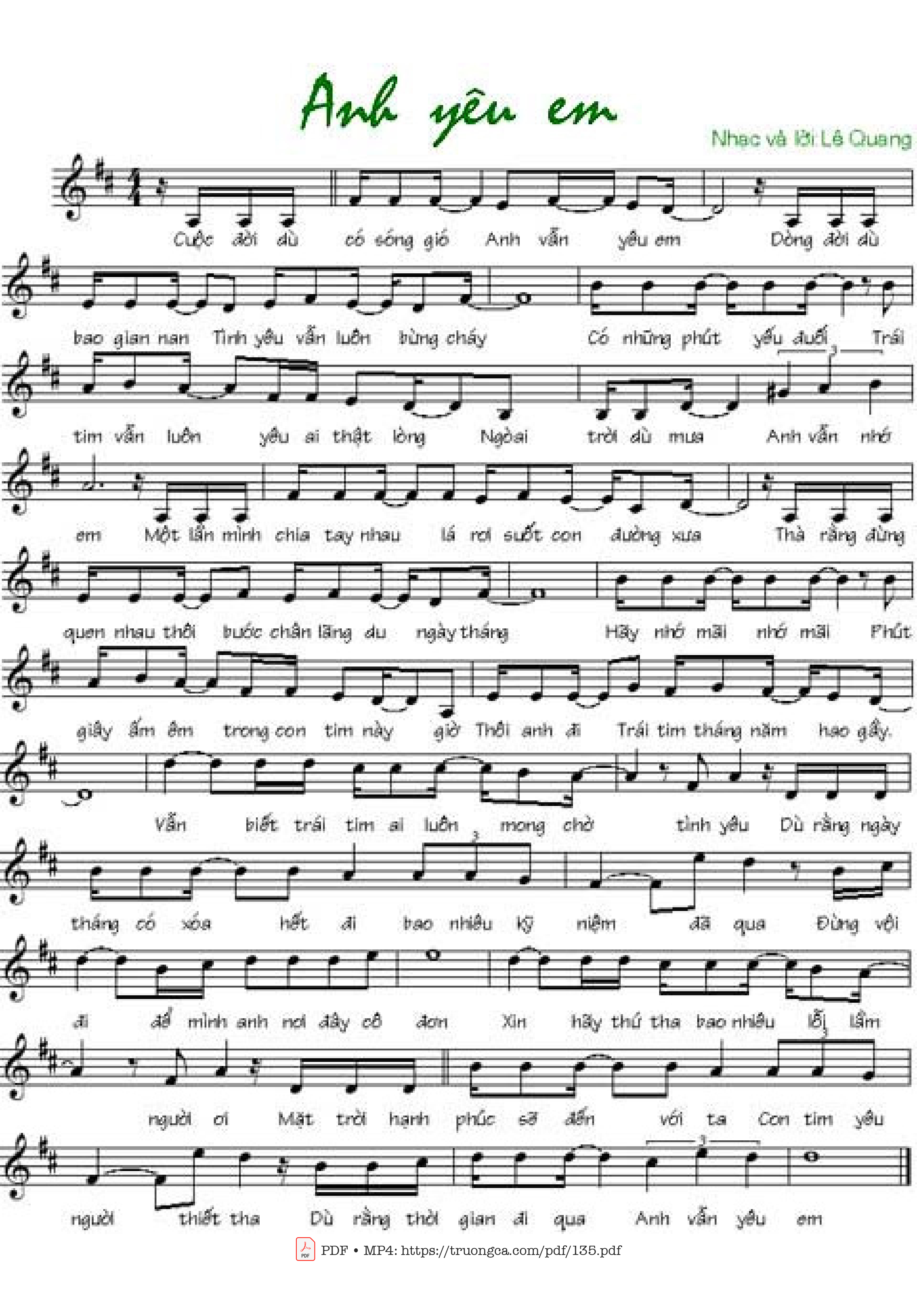 Anh yêu em - Lê Quang