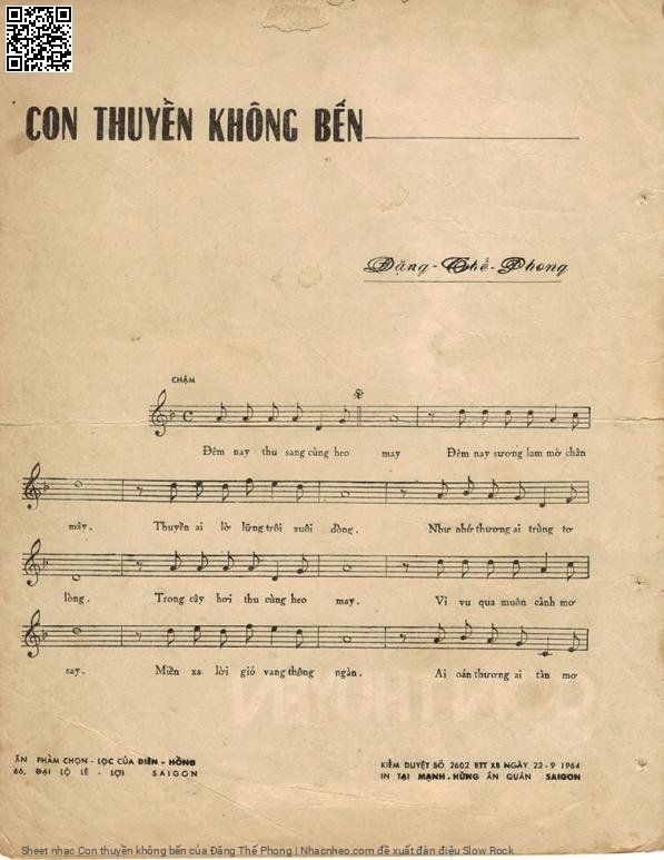 Page 2 of Sheet music PDF Con thuyền không bến - Đặng Thế Phong