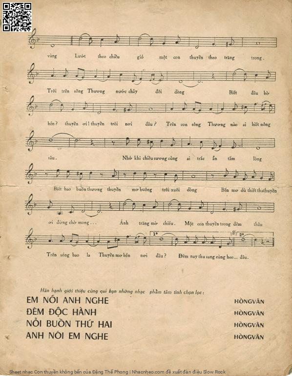 Page 3 of Sheet music PDF Con thuyền không bến - Đặng Thế Phong