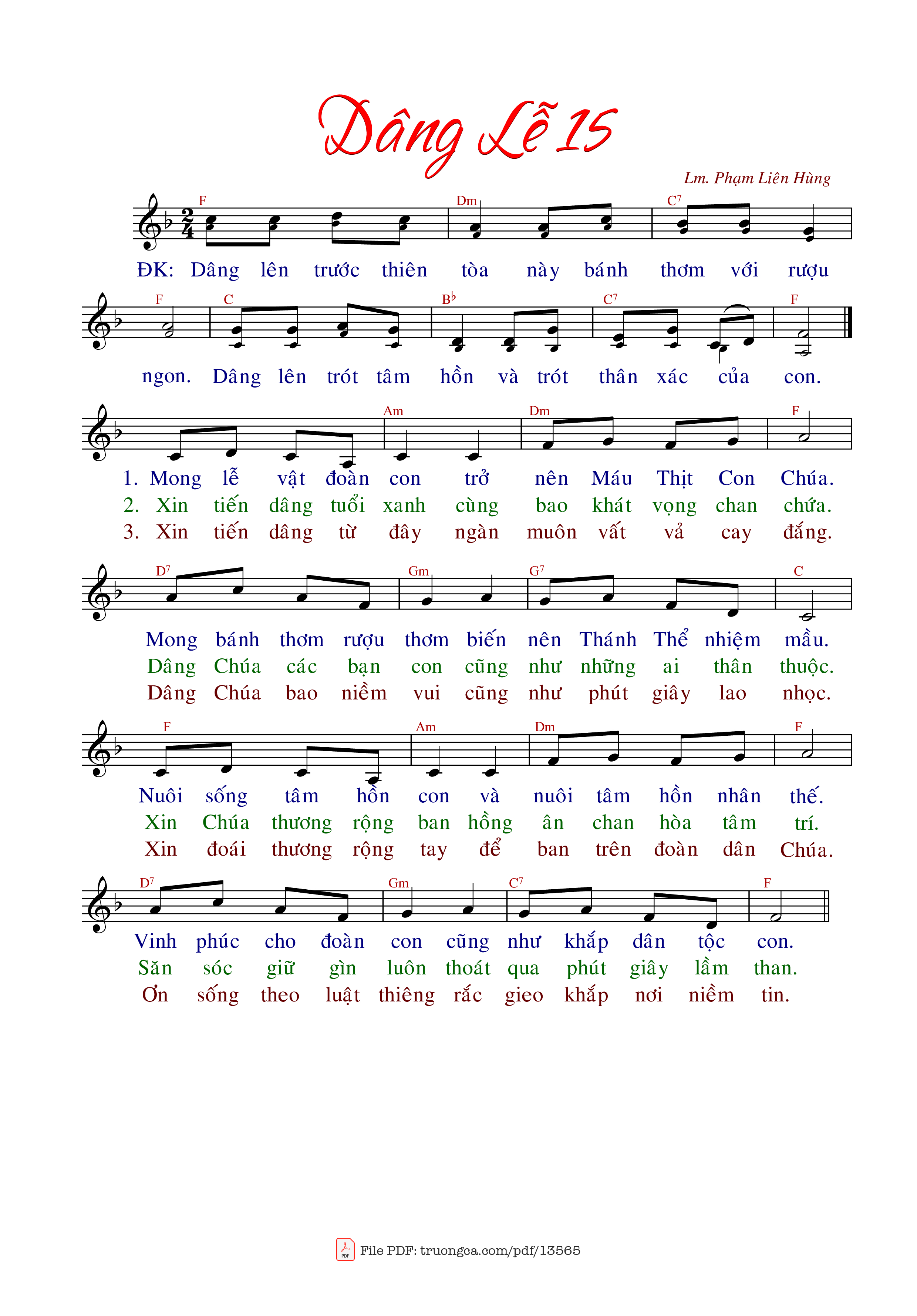 ÐK Dâng lên trước thiên tòa này bánh thơm với rượu ngon, Trang 2