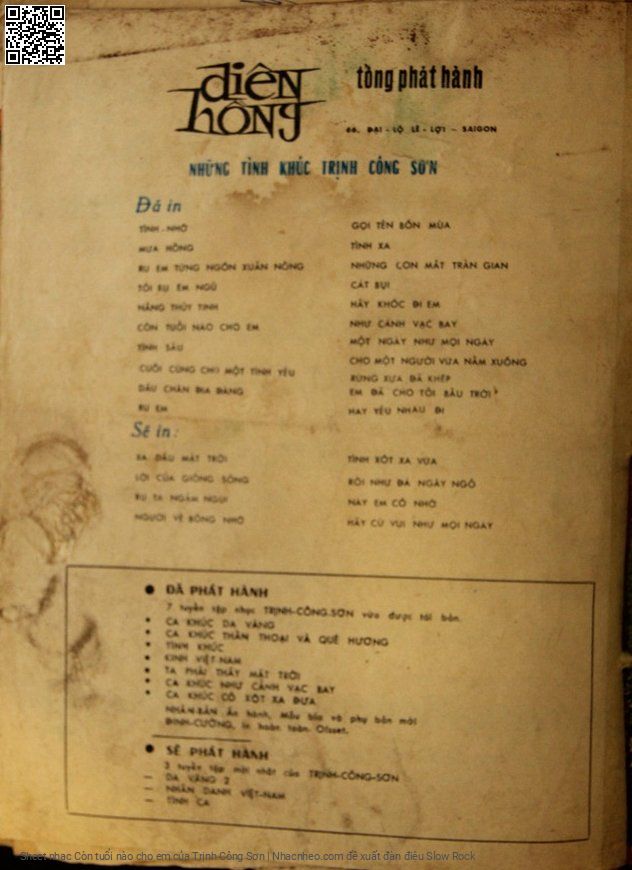 Page 4 of Sheet music PDF Còn tuổi nào cho em - Trịnh Công Sơn