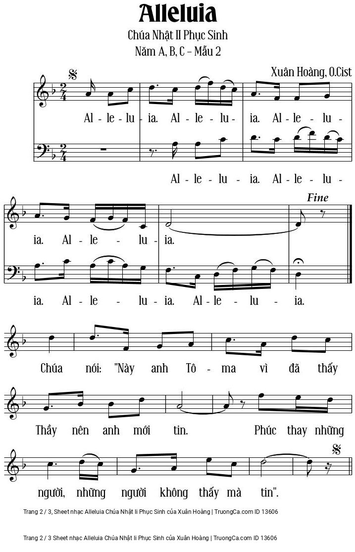 Ca khúc Nhạc sĩ Xuân Hoàng 🌾 Thông tin chuẩn nhận dùng trong phụng vụ Công Giáo Alleluia amp Tung Hô Tin Mừng, Trang 3