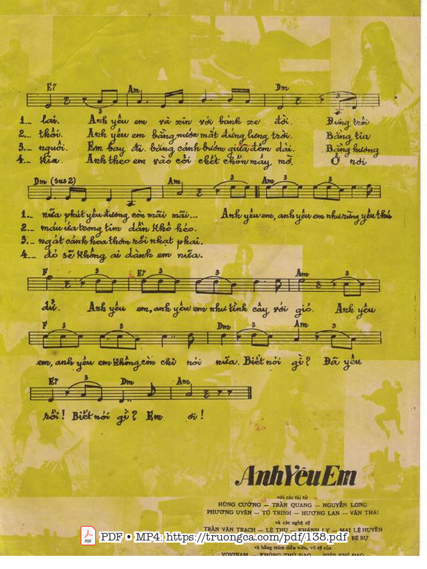 Page 5 of Sheet music PDF Anh yêu em vào cõi chết - Phạm Duy