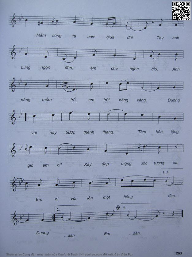 Page 2 of Sheet music PDF Cung đàn mùa xuân - Cao Việt Bách