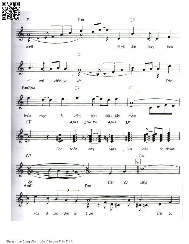 Page 3 of Sheet music PDF Cung đàn muôn điệu - Trần Trịnh