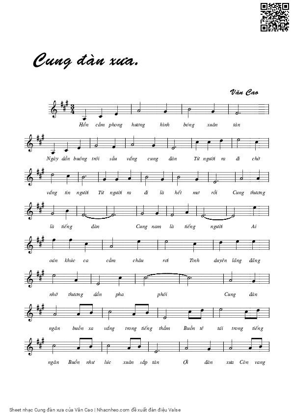 Page 5 of Sheet music PDF Cung đàn xưa - Văn Cao