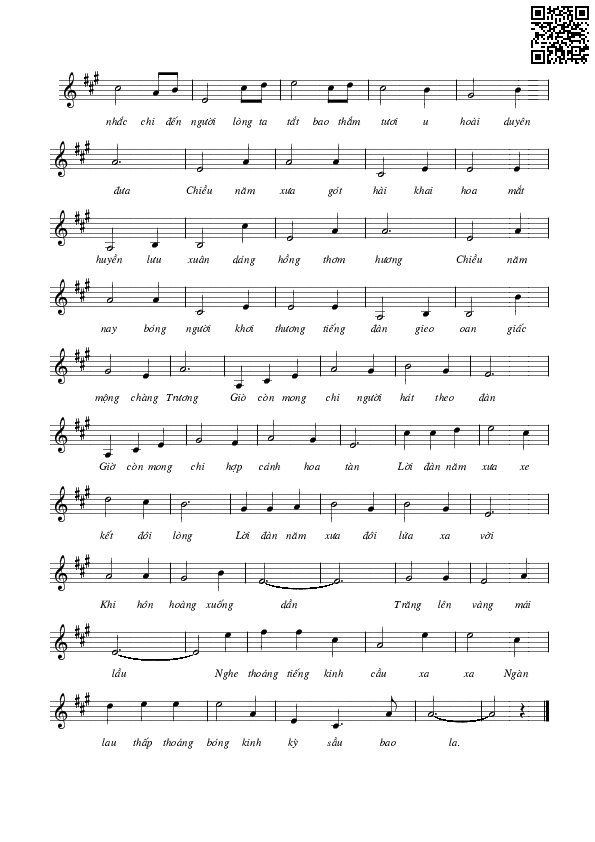 Page 6 of Sheet music PDF Cung đàn xưa - Văn Cao