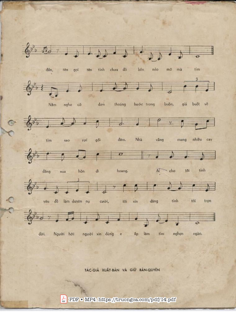 Page 3 of Sheet music PDF Ai cho tôi tình yêu - Trúc Phương