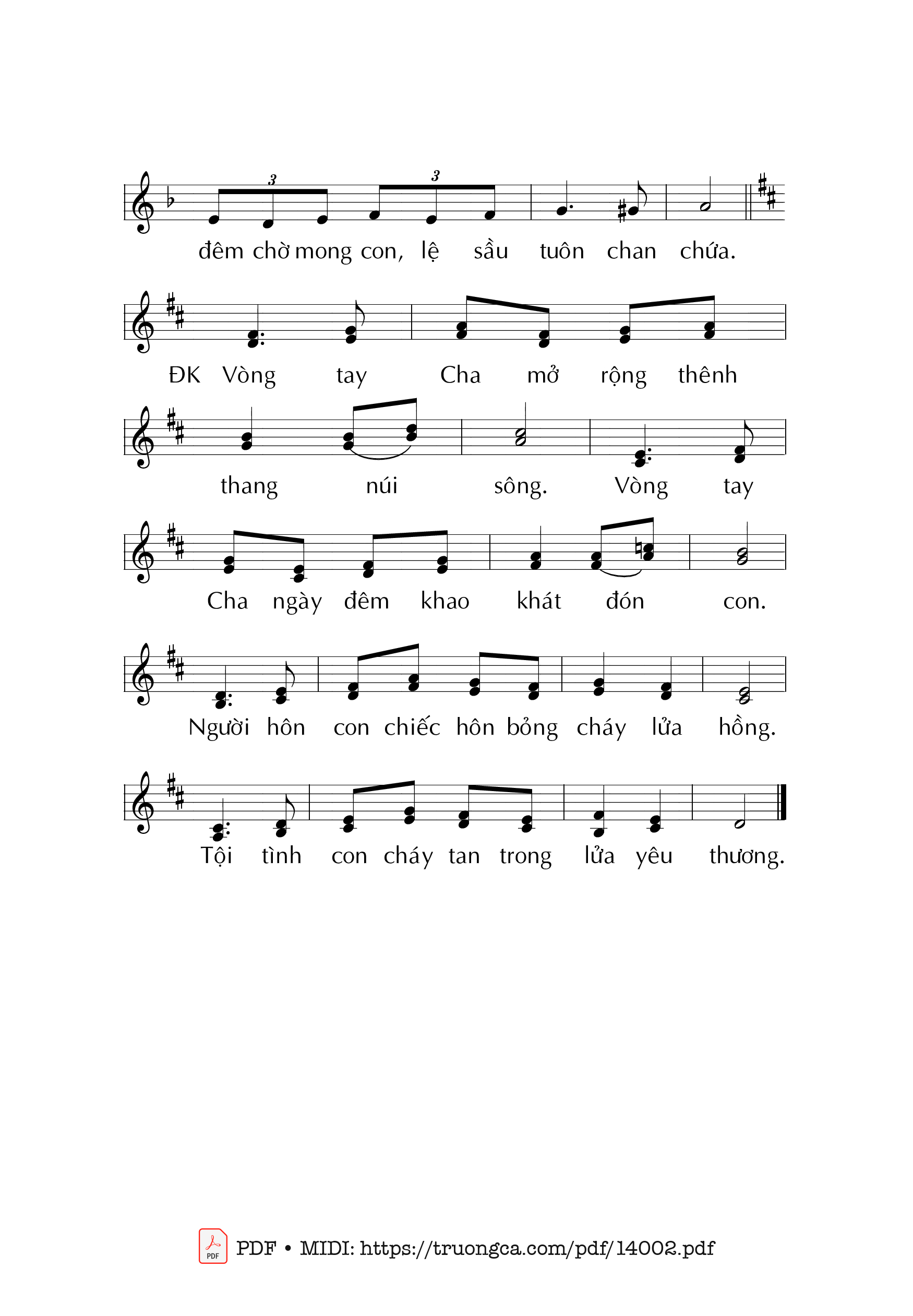 Page 2 of Sheet music PDF Vòng Tay Cha - Mai Nguyên Vũ