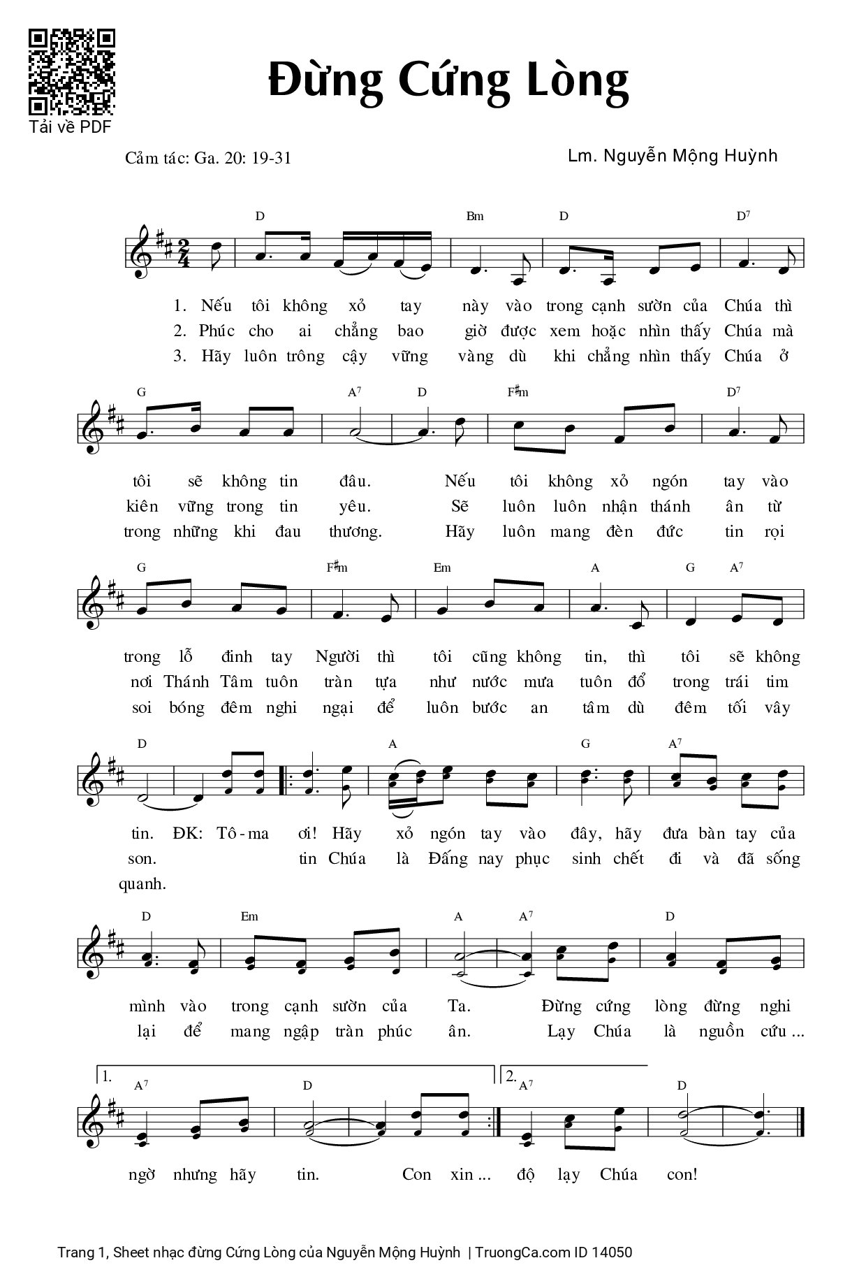 Sheet PDF of đừng Cứng Lòng