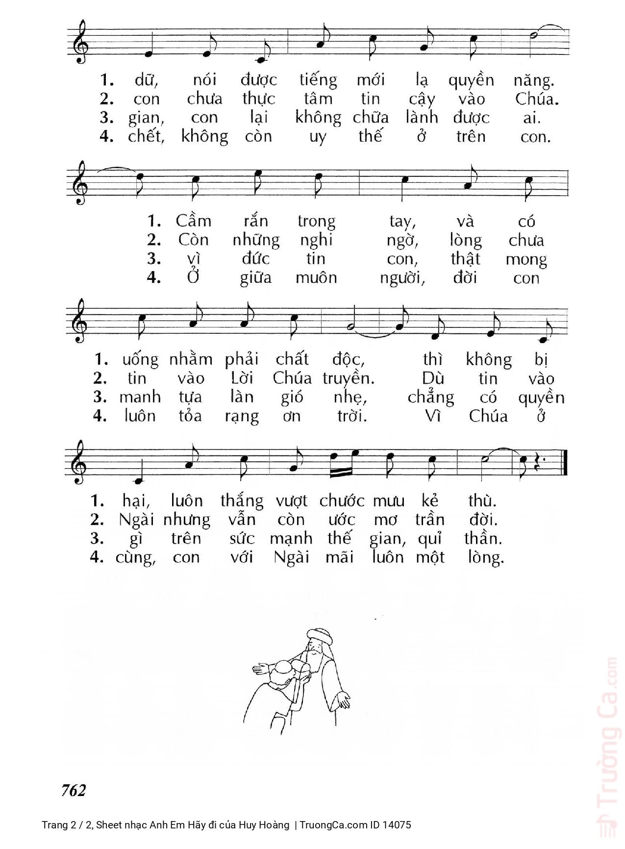 Page 2 of Sheet music PDF Anh Em Hãy đi - Huy Hoàng