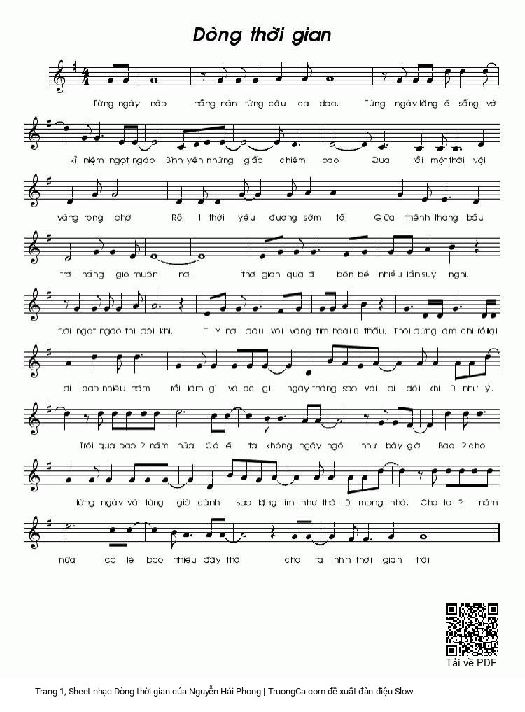 Sheet PDF of Dòng thời gian