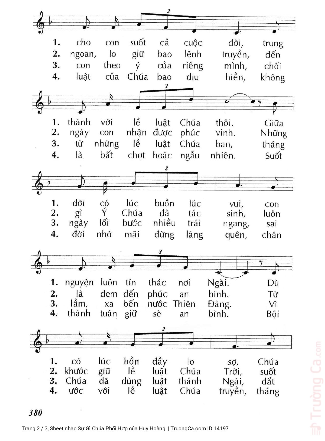 Page 2 of Sheet music PDF Sự Gì Chúa Phối Hợp - Huy Hoàng