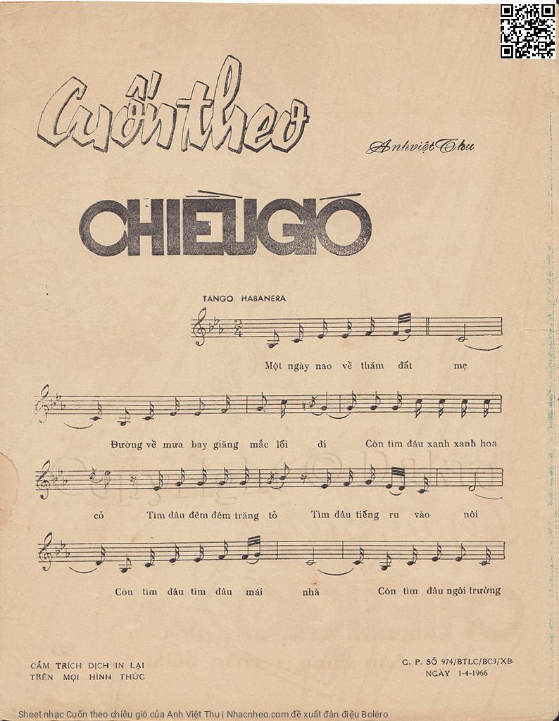 Page 2 of Sheet music PDF Cuốn theo chiều gió - Anh Việt Thu