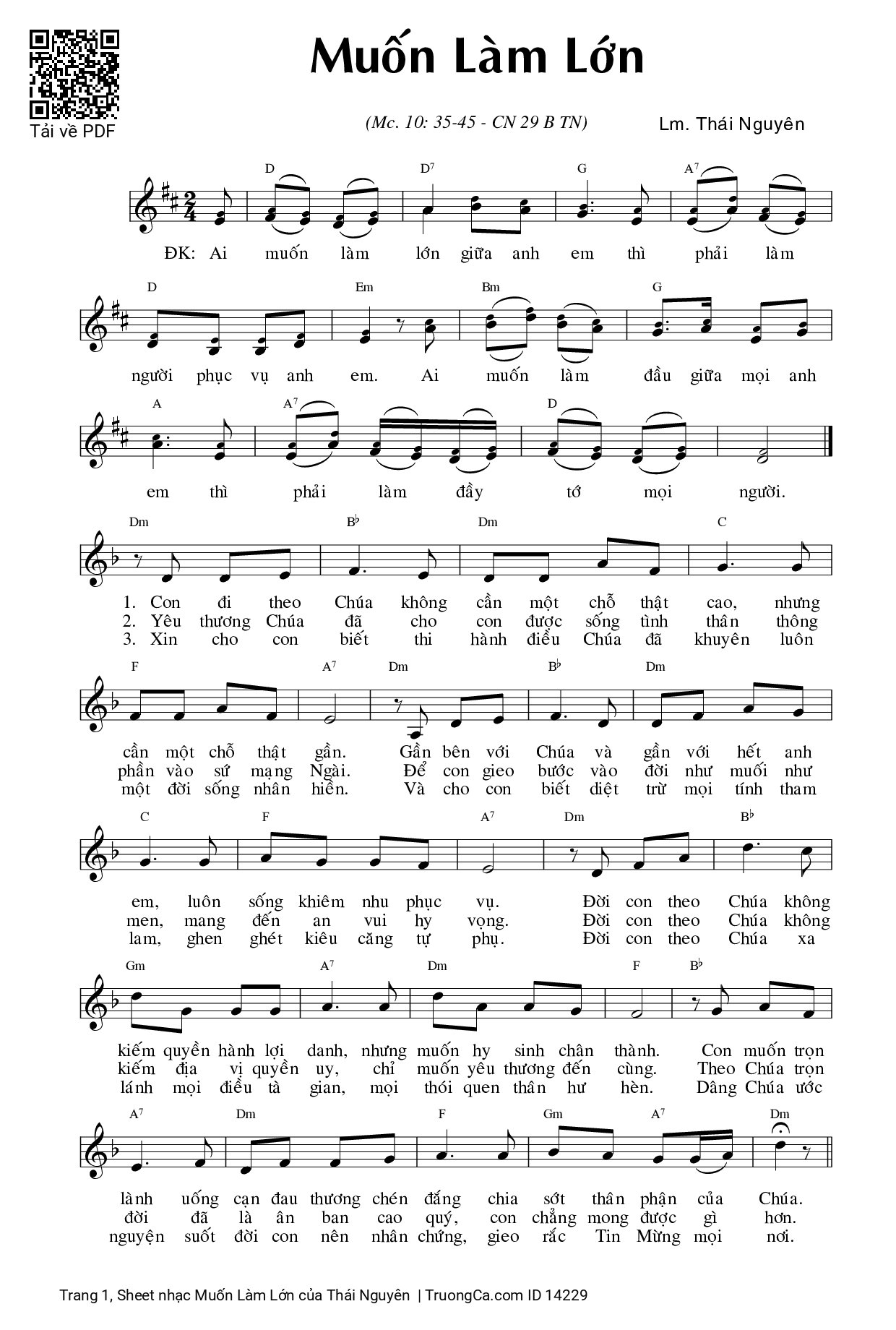 Sheet PDF of Muốn Làm Lớn