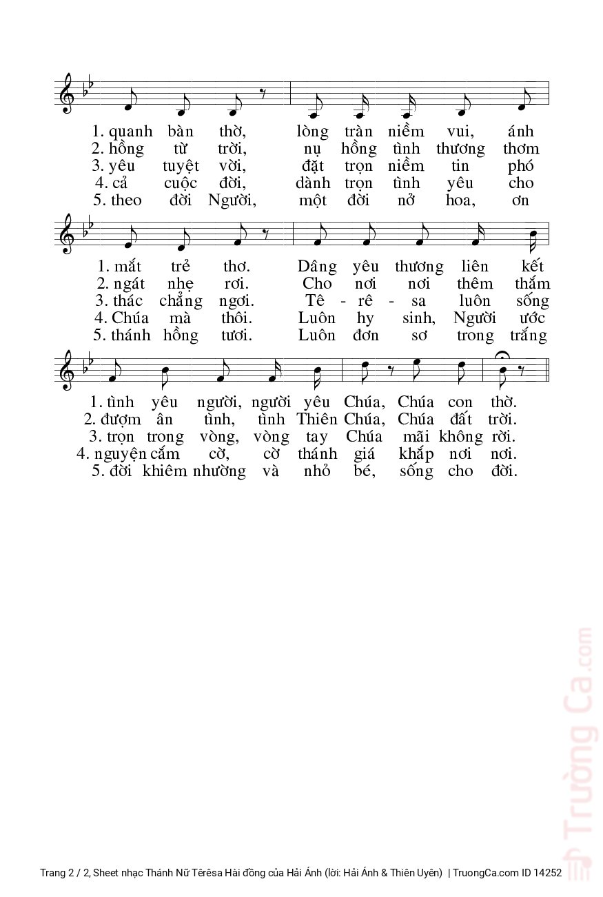 Mừng kính Thánh Nữ Têrêsa tiếng ca vượt ngàn trùng bao la, Trang 3