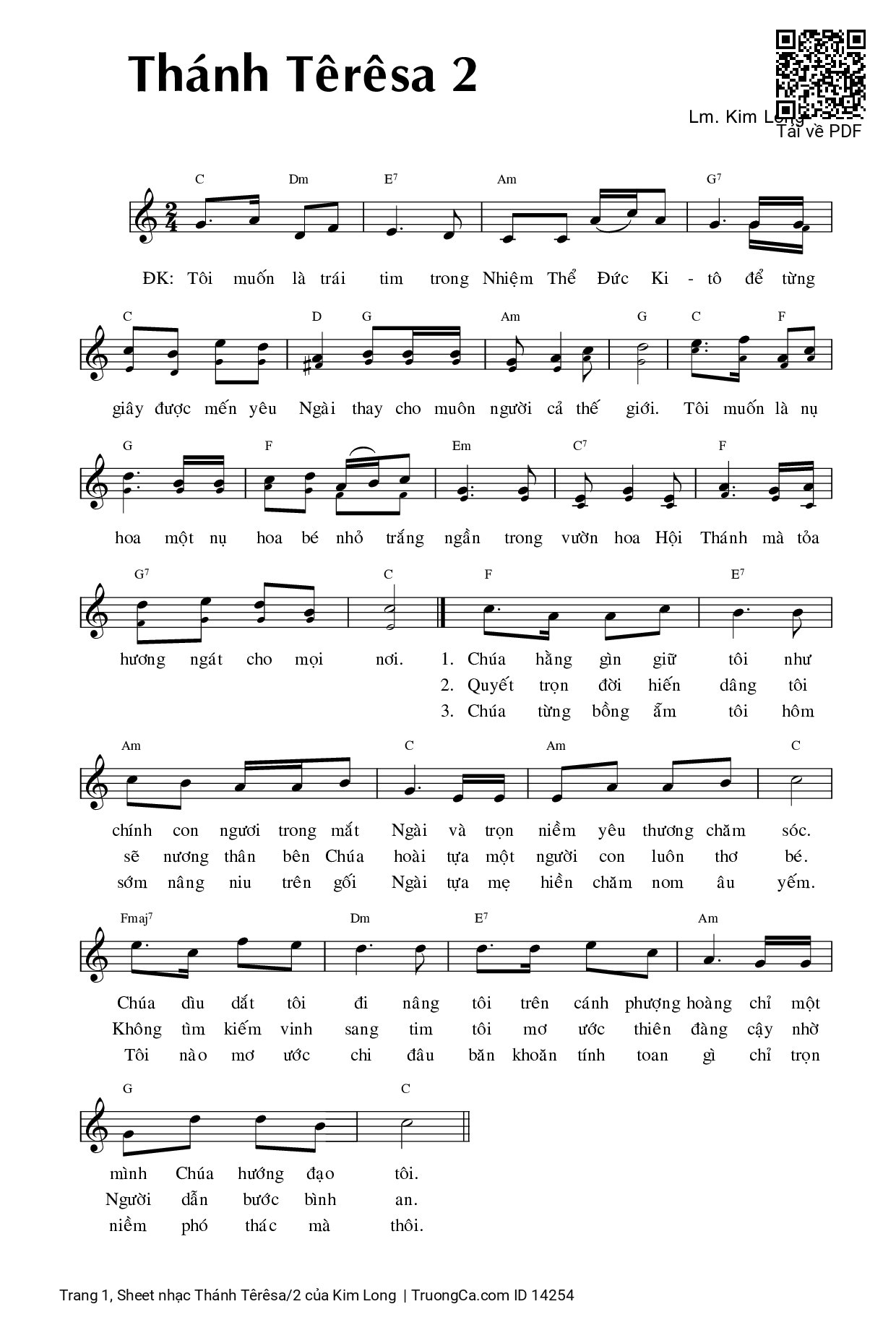 Sheet PDF of Thánh Têrêsa/2