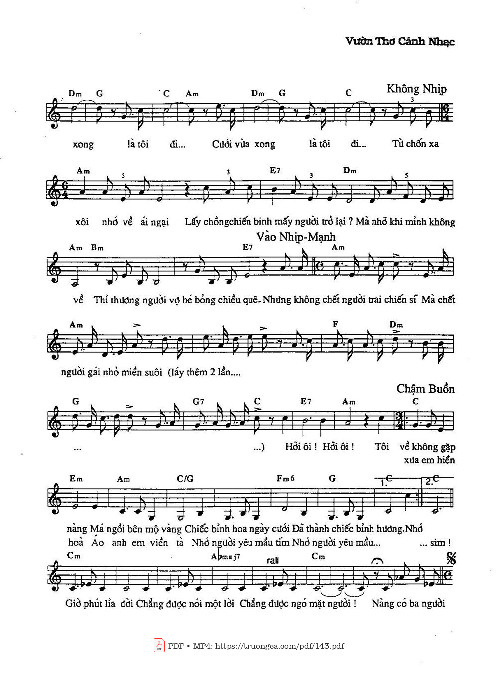 Page 2 of Sheet music PDF Áo anh sứt chỉ đường tà - Phạm Duy