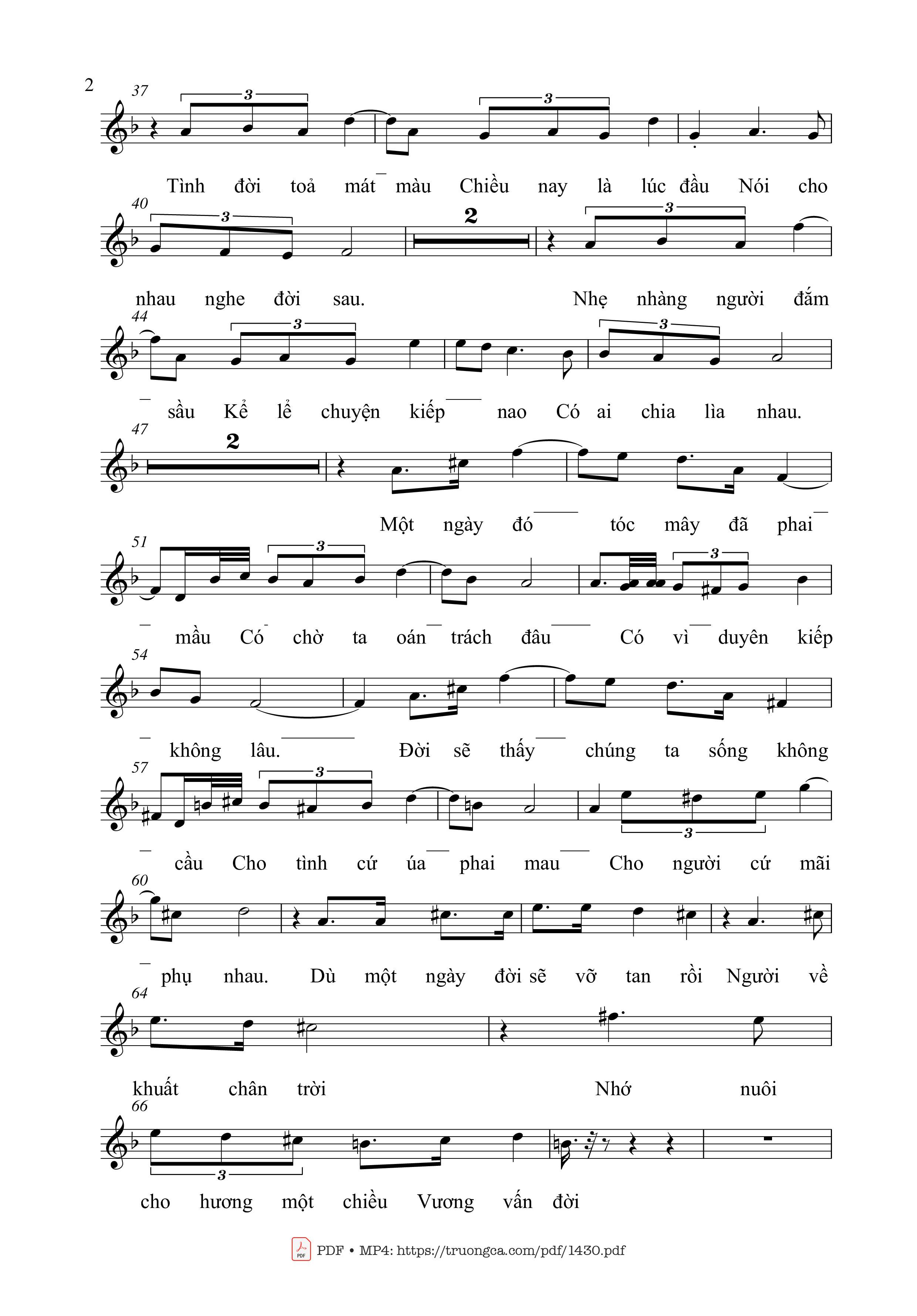 Page 2 of Sheet music PDF Dạ khúc (Serenade) - Nhạc Ngoại
