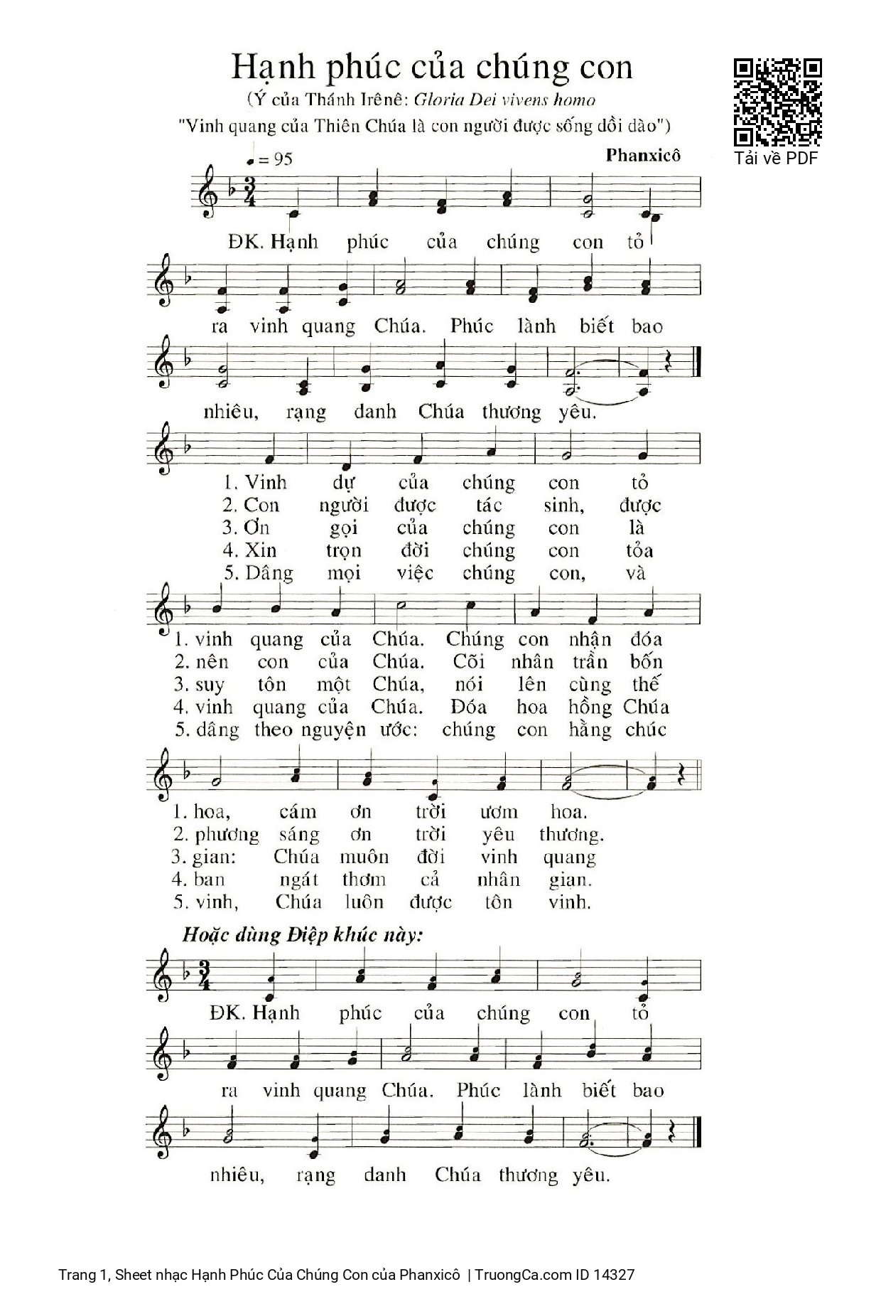 Sheet PDF of Hạnh Phúc Của Chúng Con