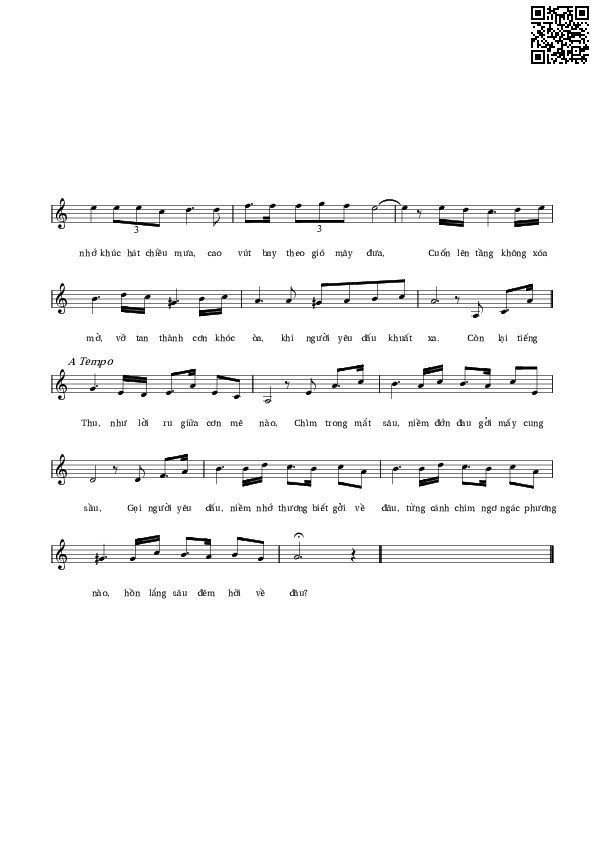 Page 2 of Sheet music PDF Dạ khúc hoài thu - Lê Vân Tú
