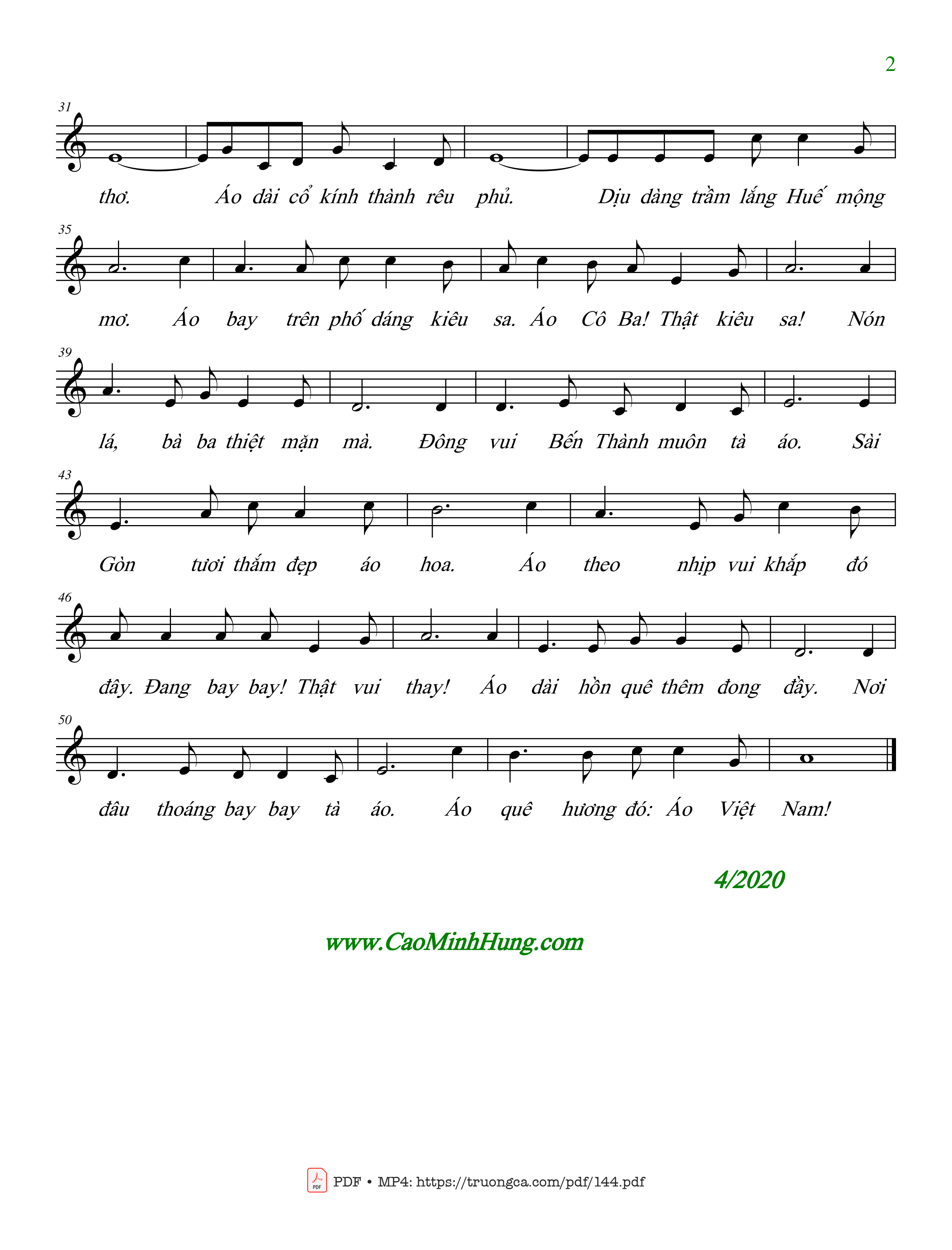 Yêu sao chiếc áo tứ thân xinh Ôi xinh xinh, Trang 2