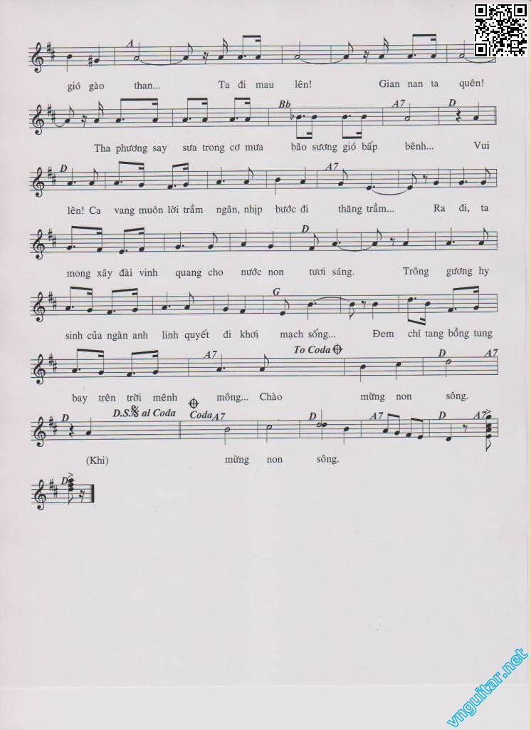 Page 2 of Sheet music PDF Dấn bước thăng trầm - Lam Minh