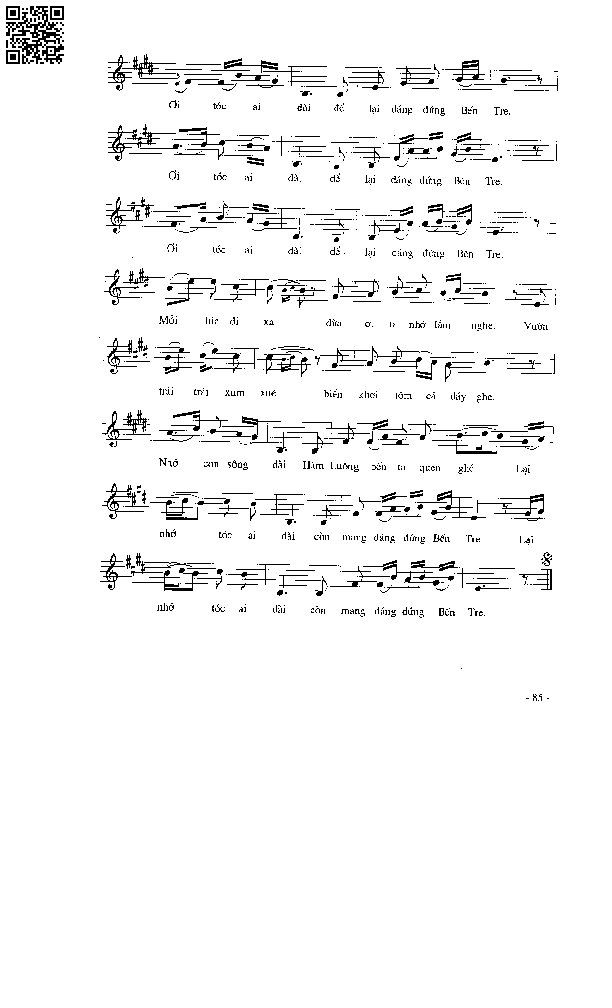 Page 4 of Sheet music PDF Dáng đứng Bến Tre - Nguyễn Văn Tý