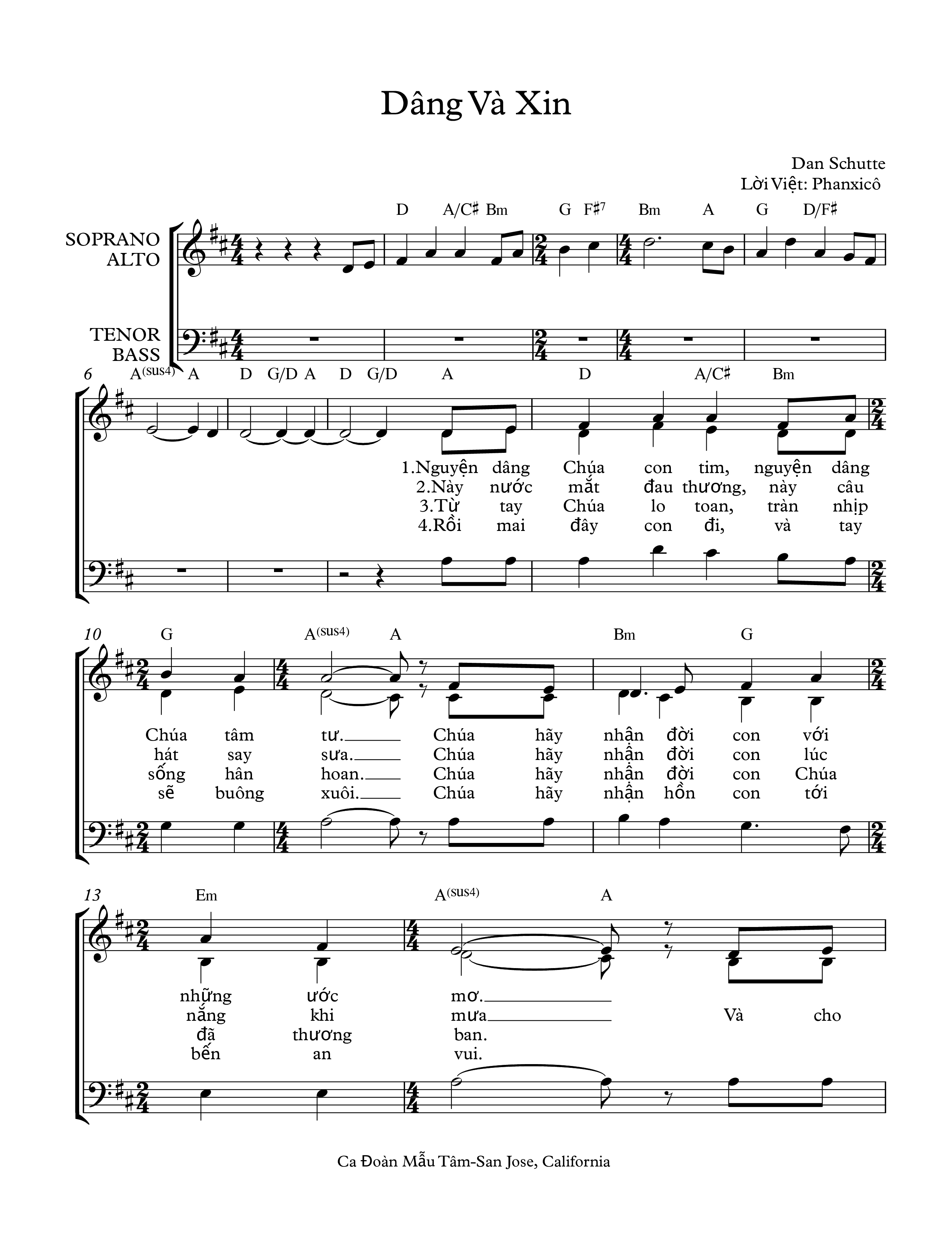 Sheet PDF of Dâng và xin (These alone are enough)