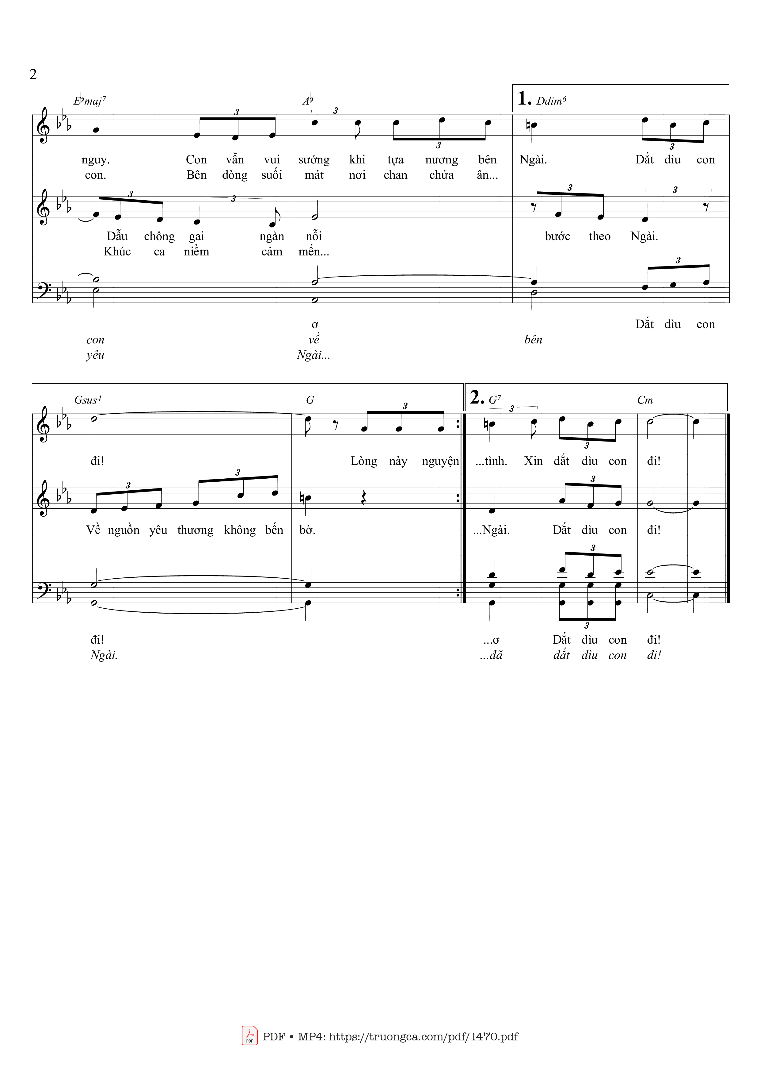 Page 2 of Sheet music PDF Dắt dìu con đi - Lãng Du