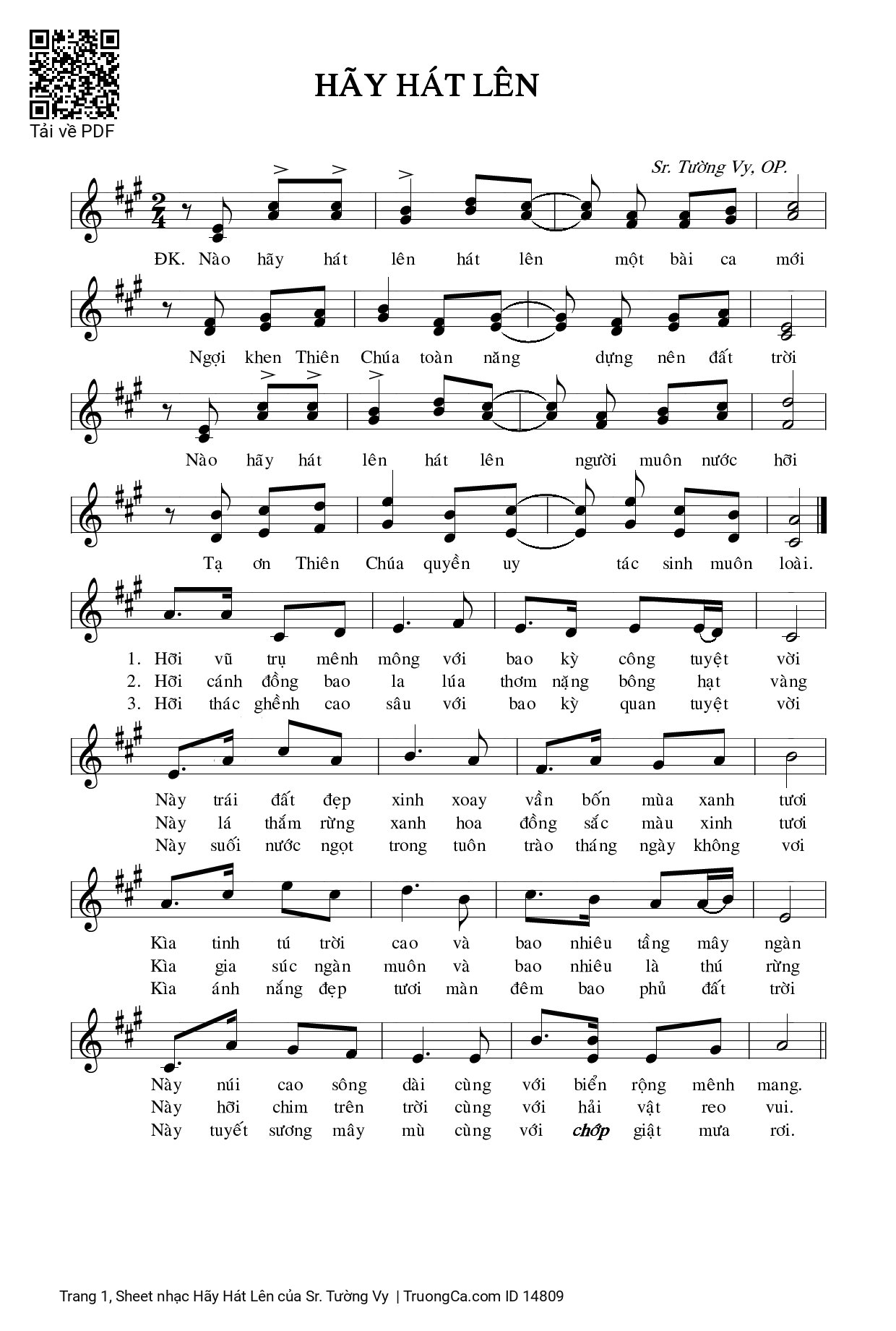 Hãy Hát Lên - Sr. Tường Vy